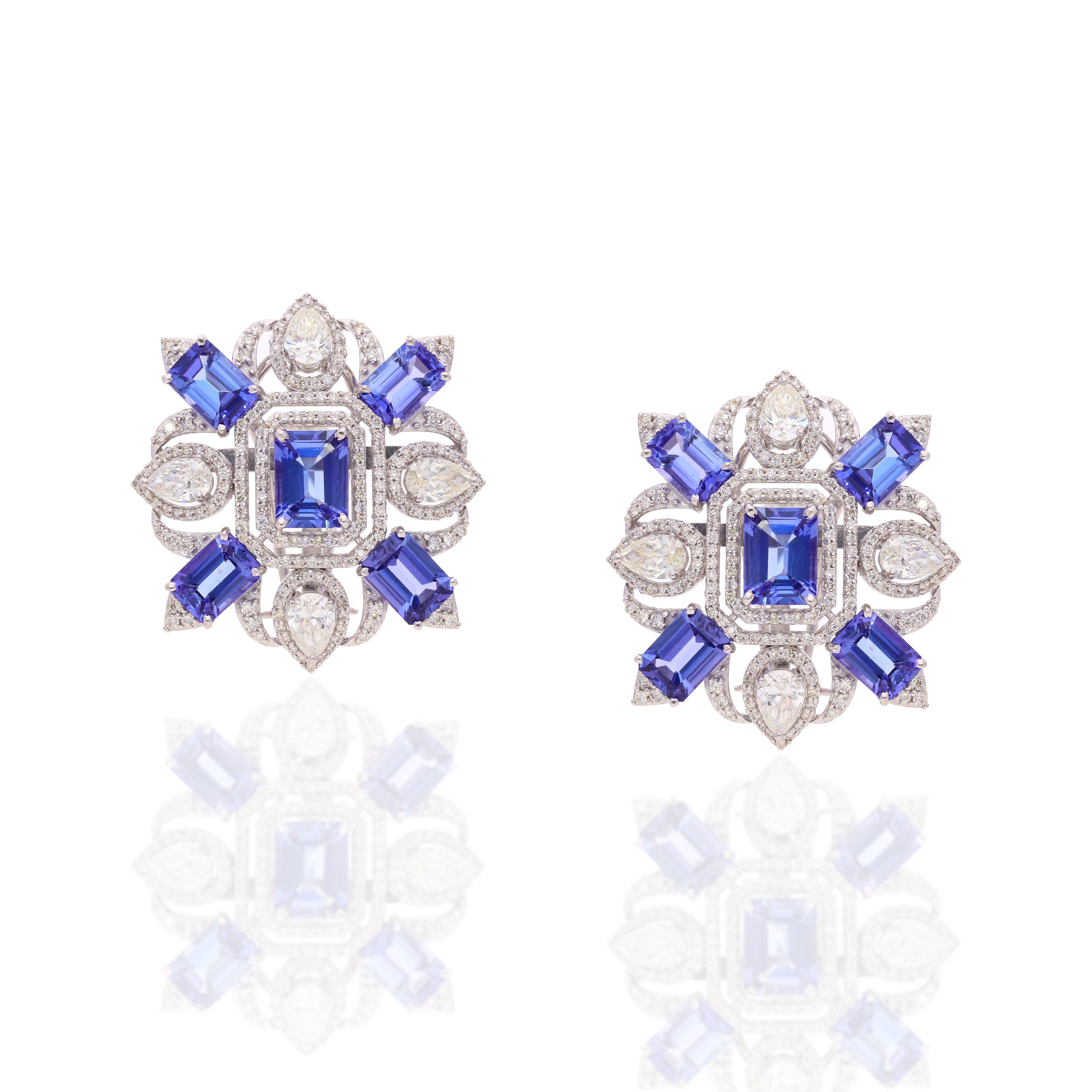 Royal Blue Diamond Studs
