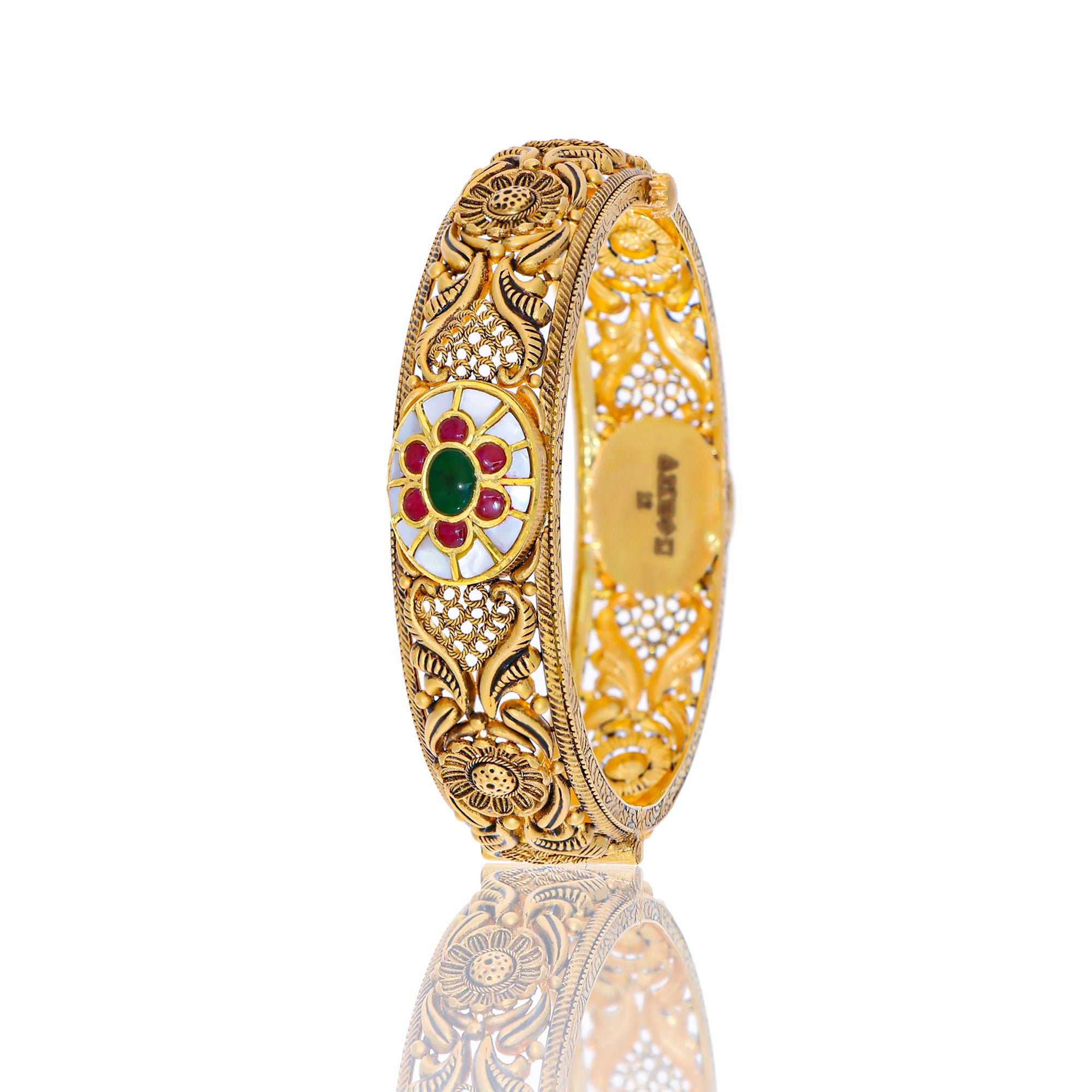 Zahra Kundan Gold Bangle
