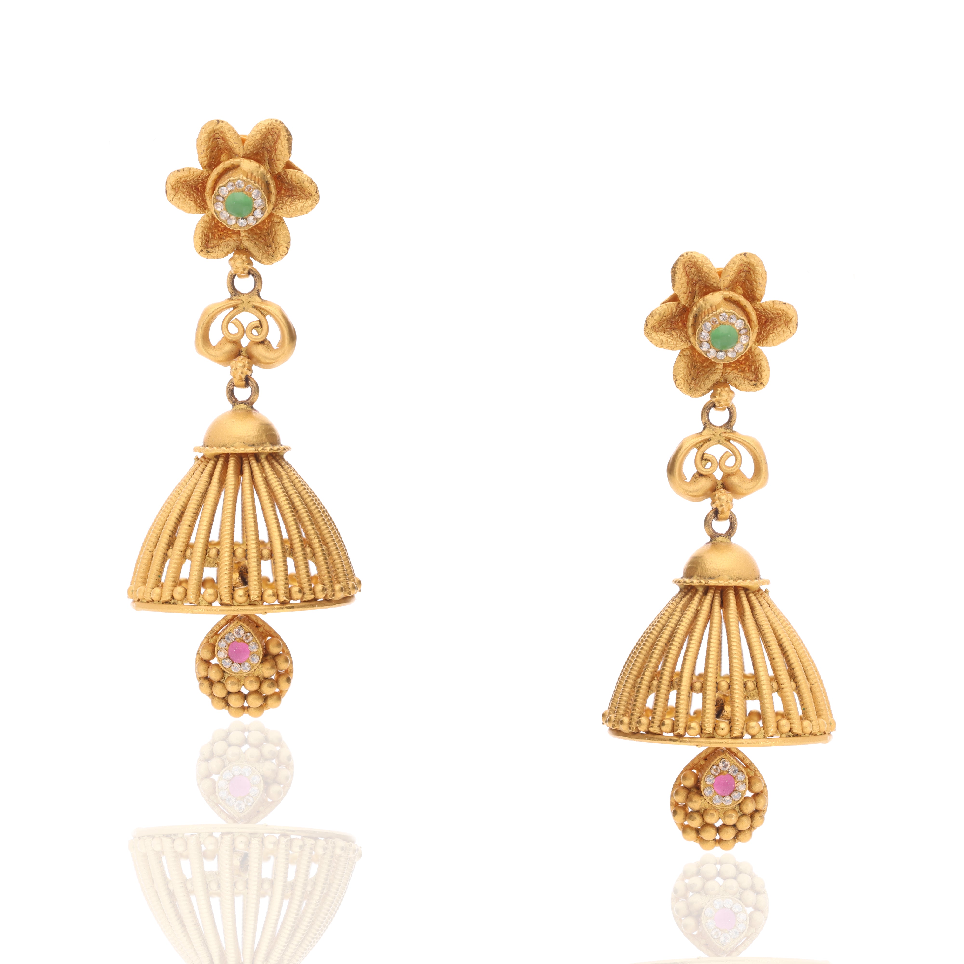 Kiyara Floral Gold earrings