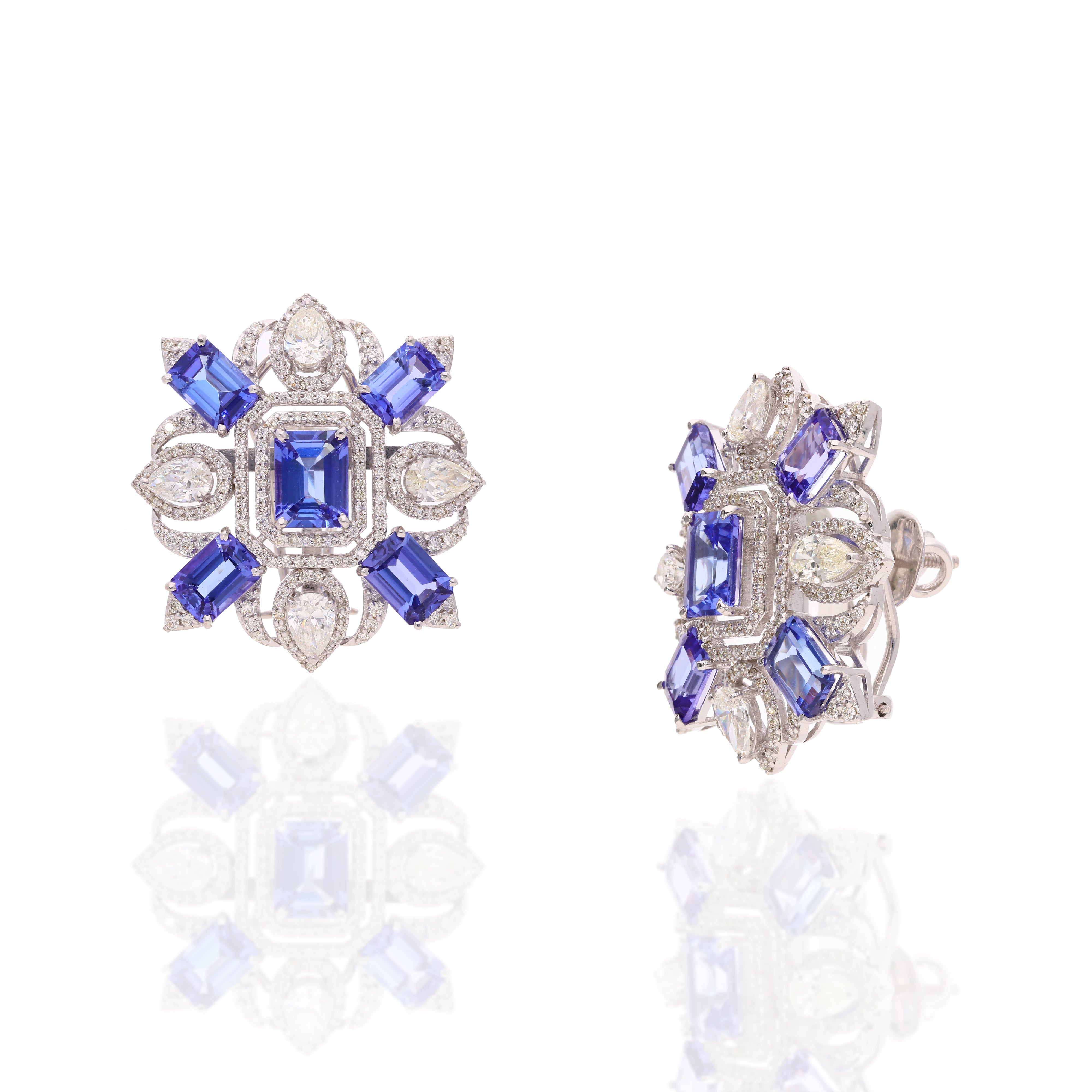 Royal Blue Diamond Studs