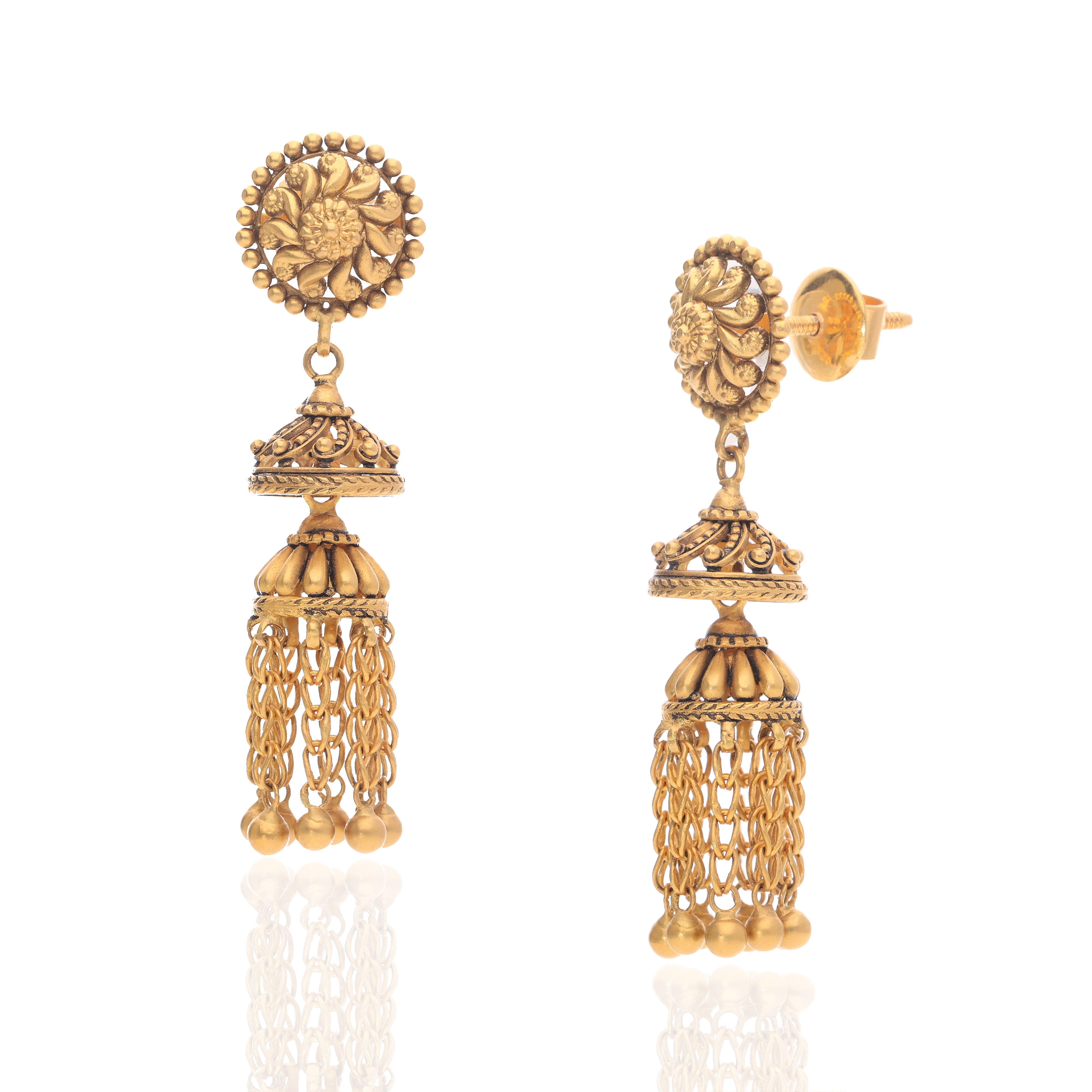Celora Drops Gold Earrings