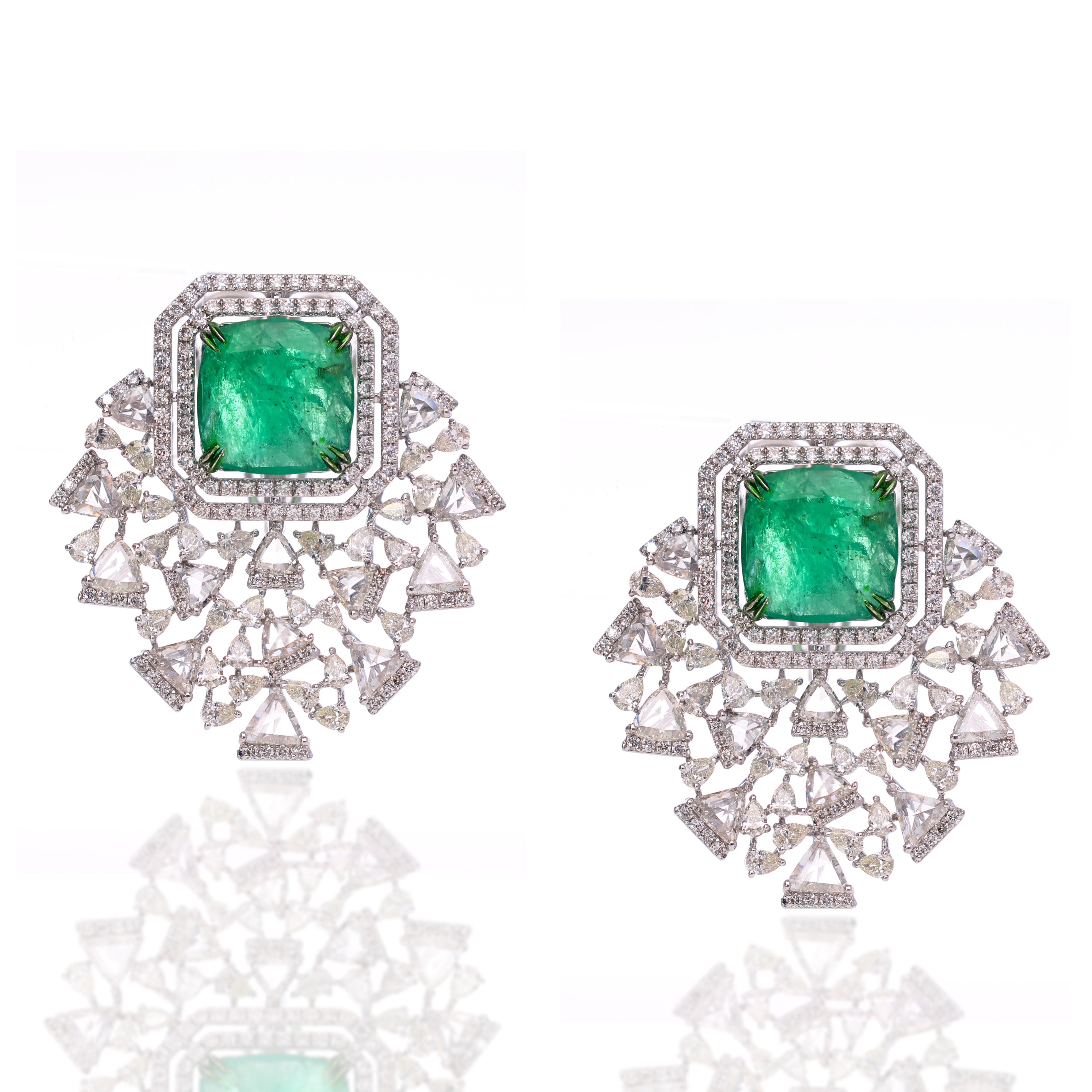 Opulent Green Aura Earrings