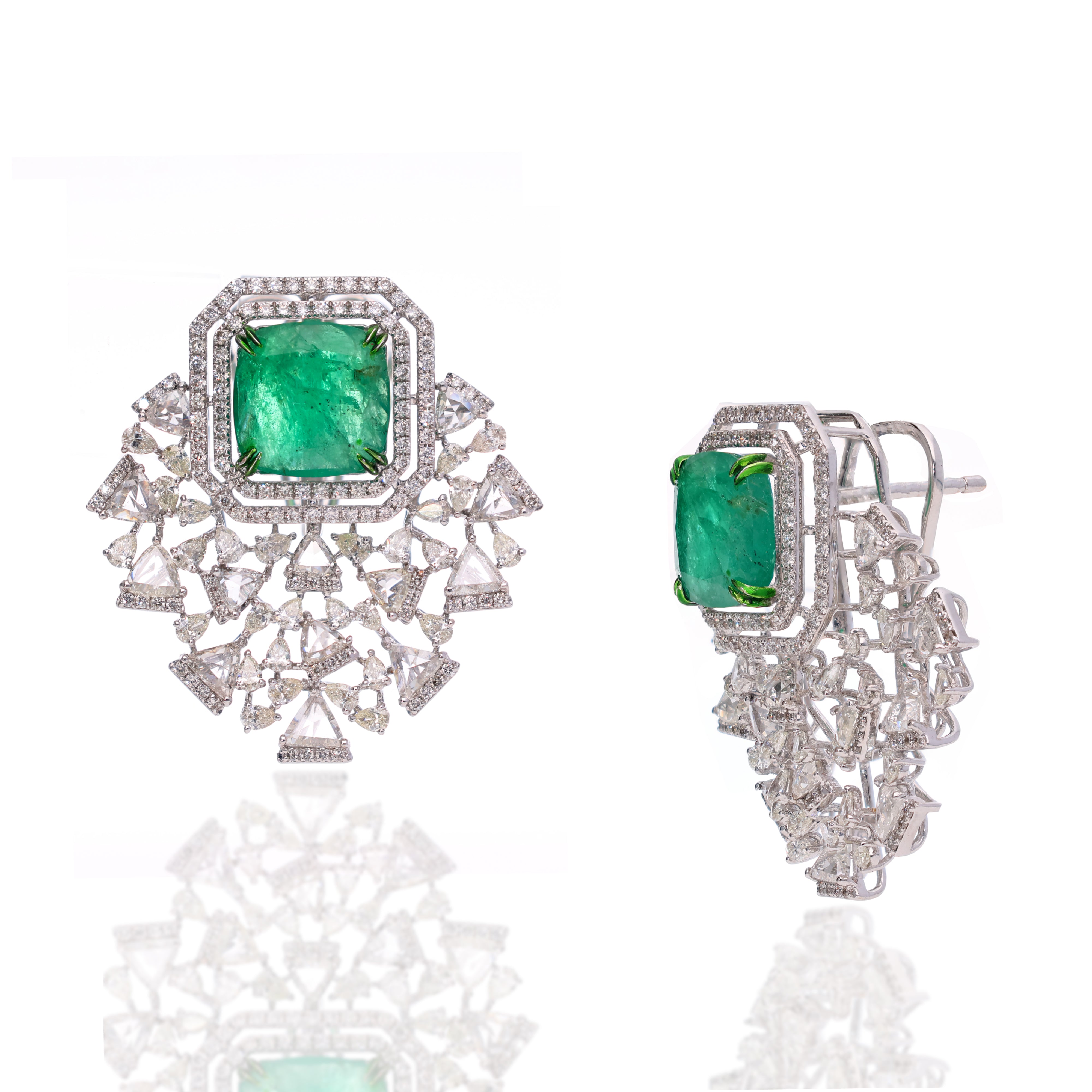 Opulent Green Aura Earrings