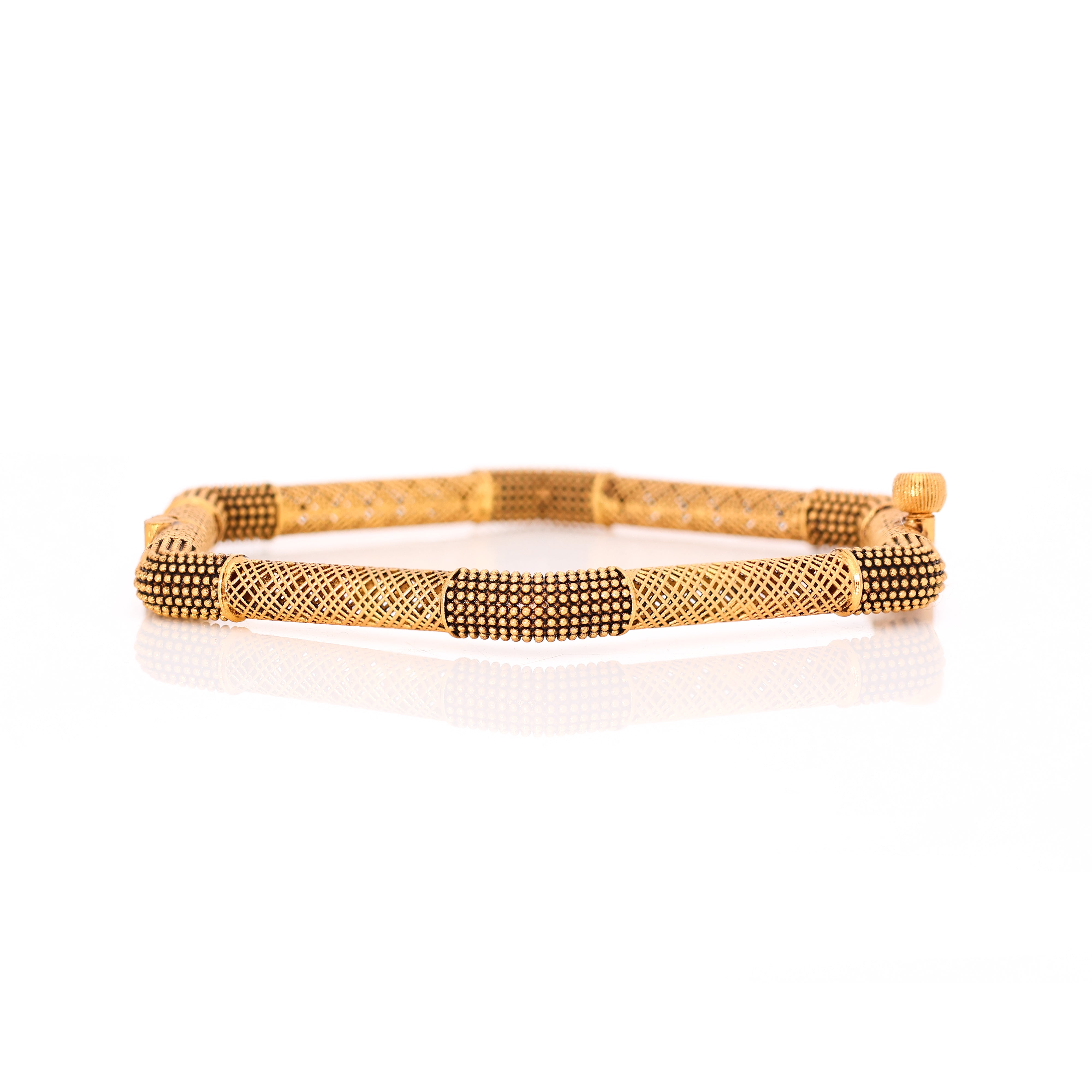 Couture Hexagon Gold Bangles