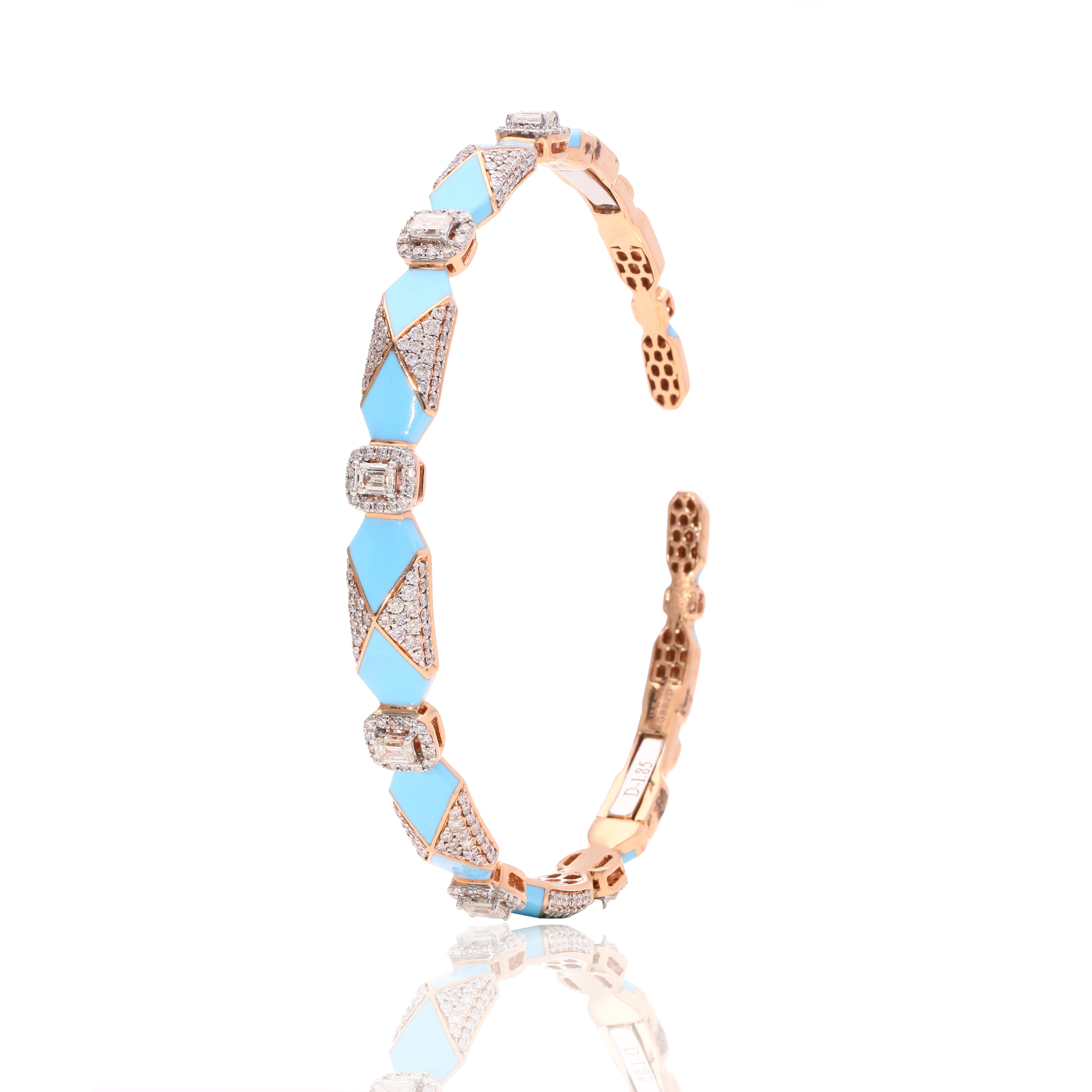 Aqua Sapphire Link Bracelet