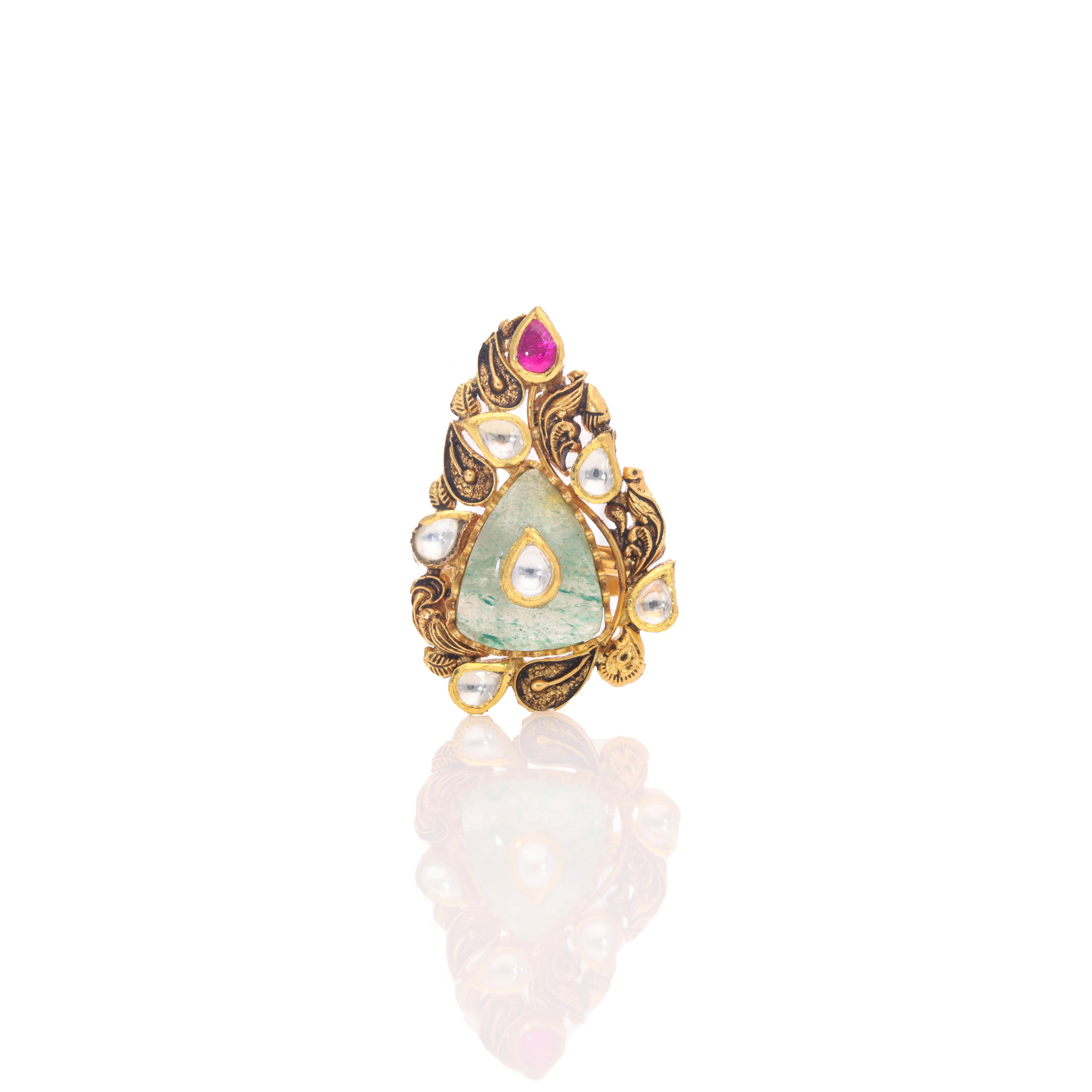 Teardrop Grace Gold Ring