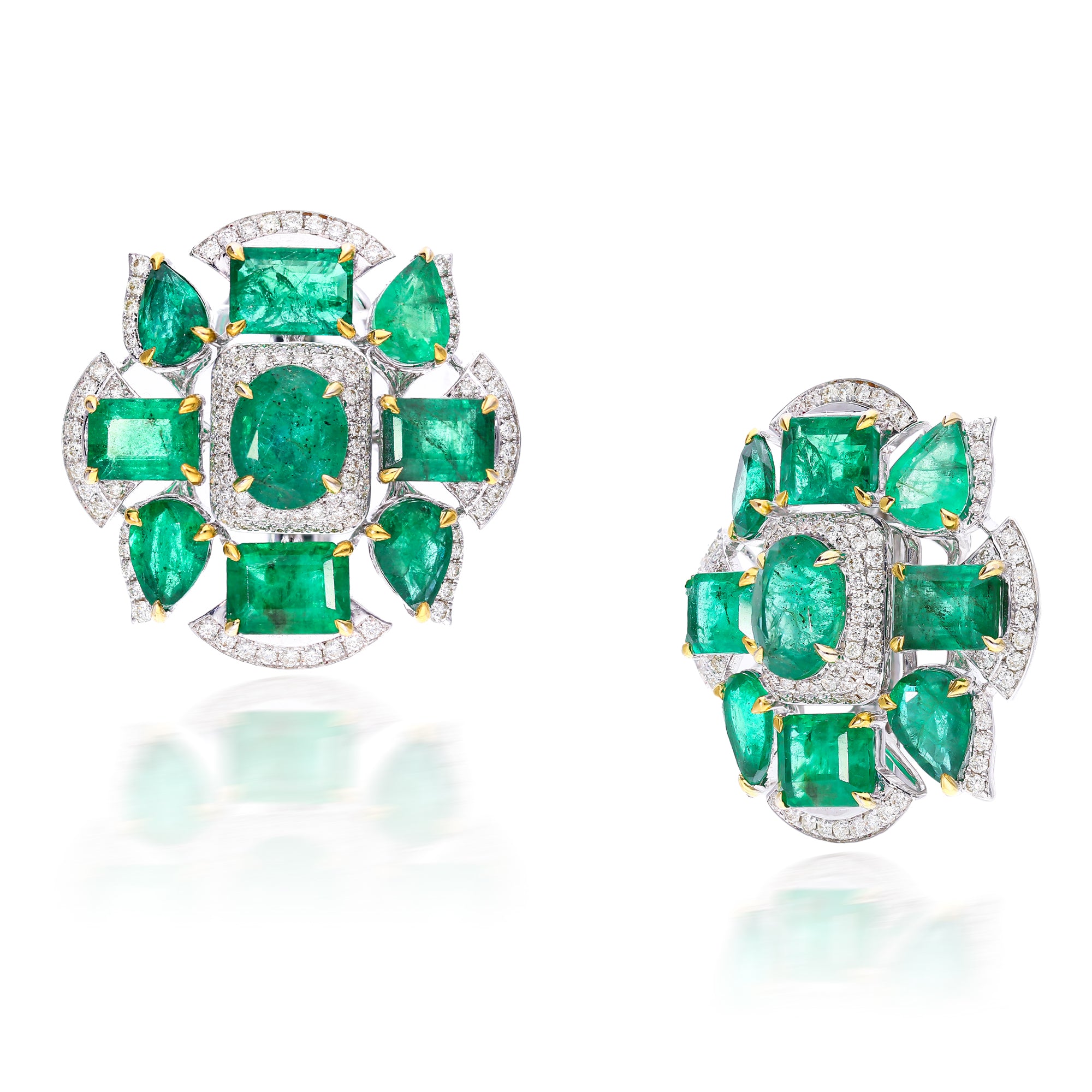 Gleaming Green Diamond Studs