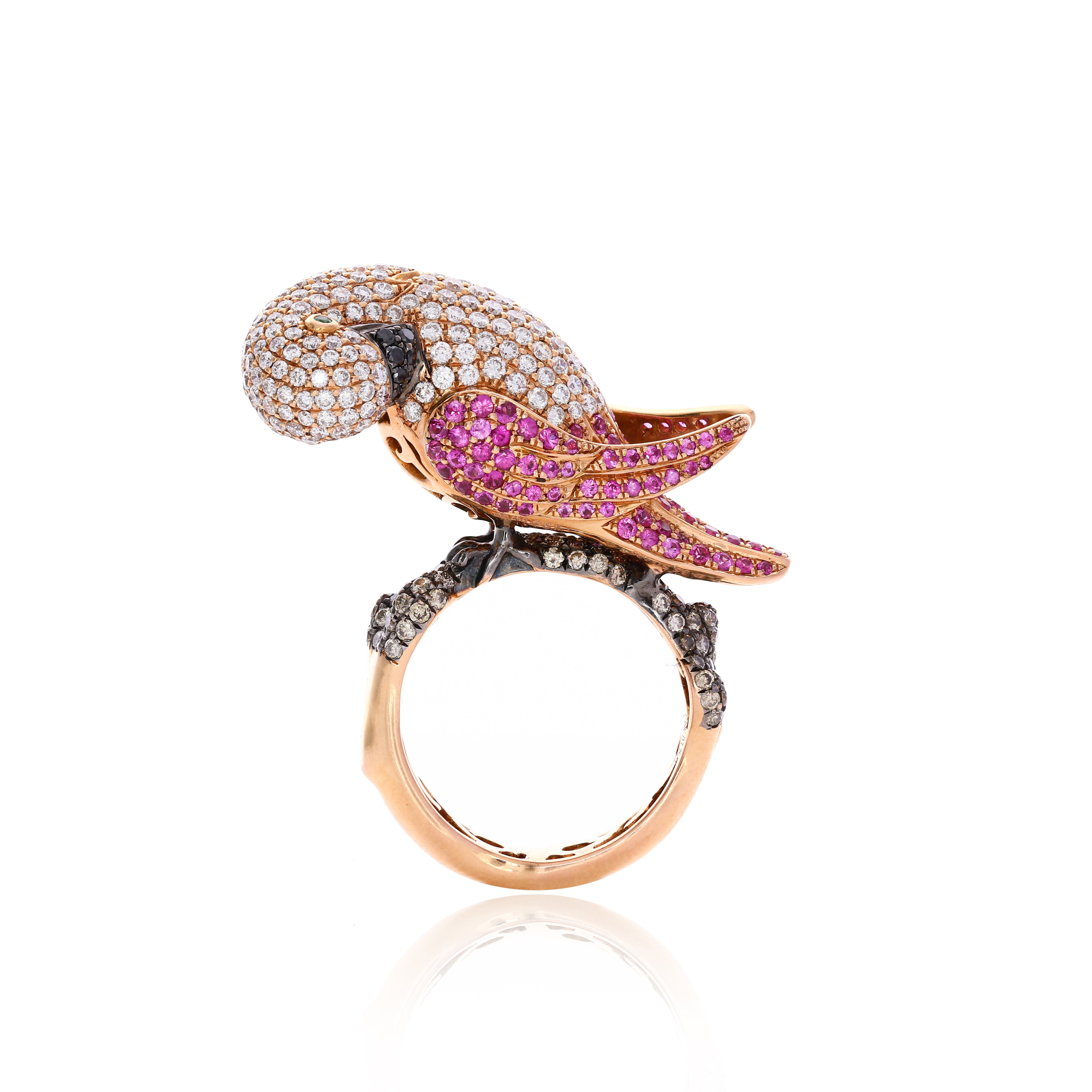 Parrot Diamond Ring