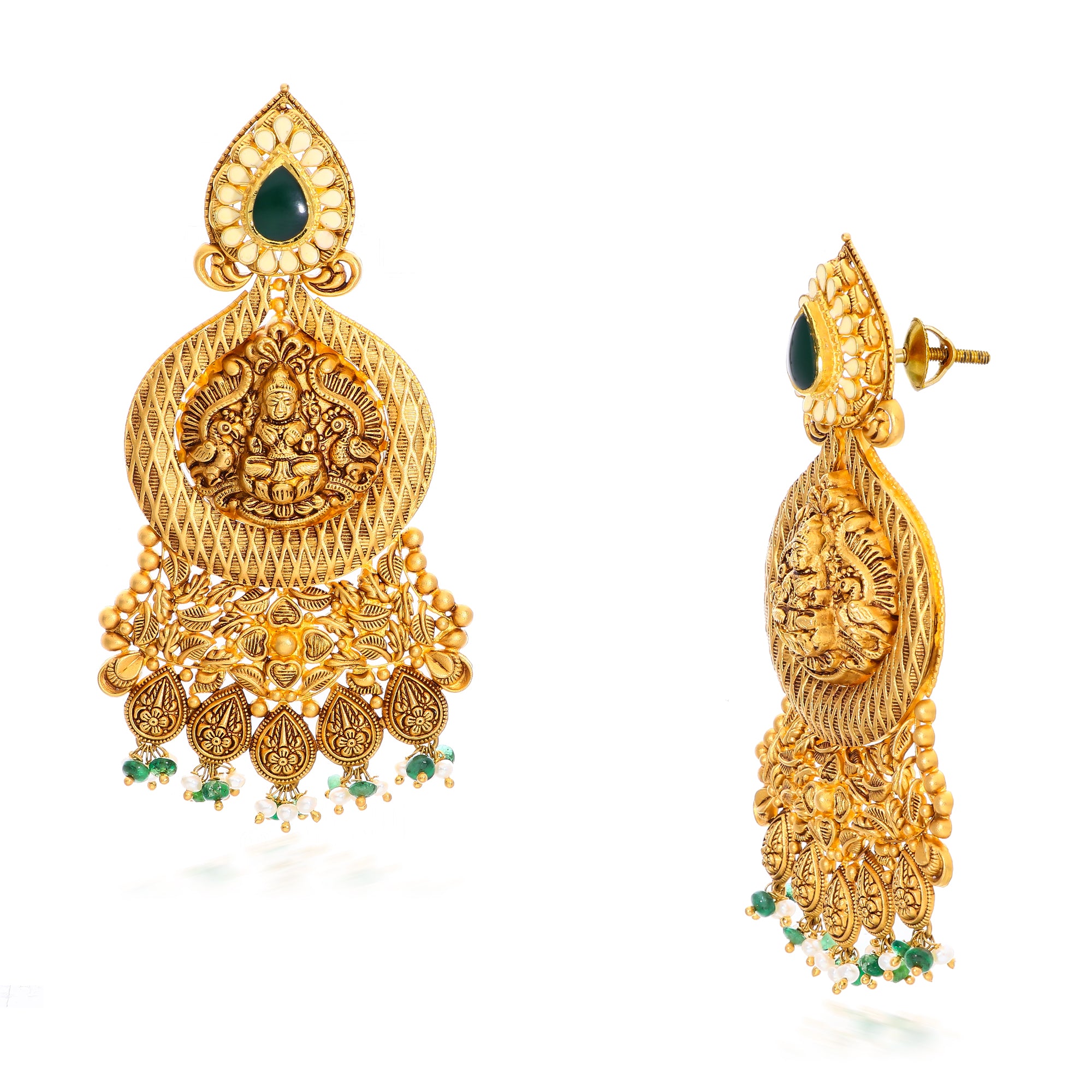 Gold Temple Earrings