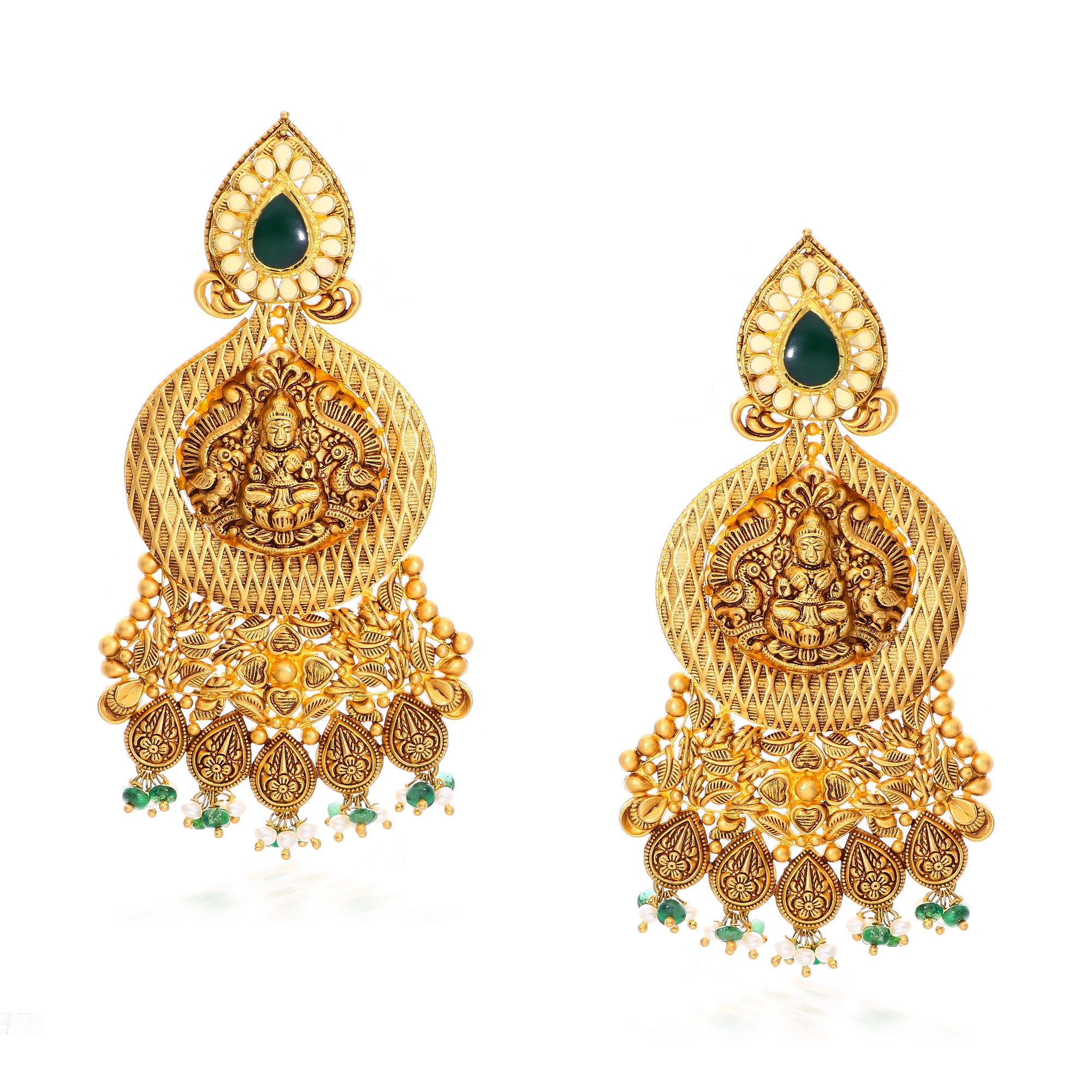 Gold Temple Earrings