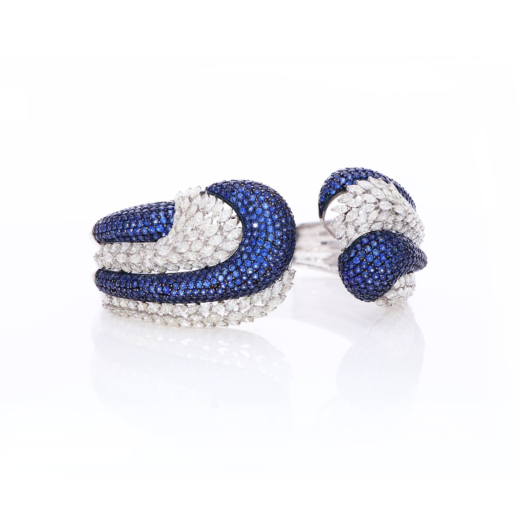 Exotic Sapphire and Diamond Bracelet