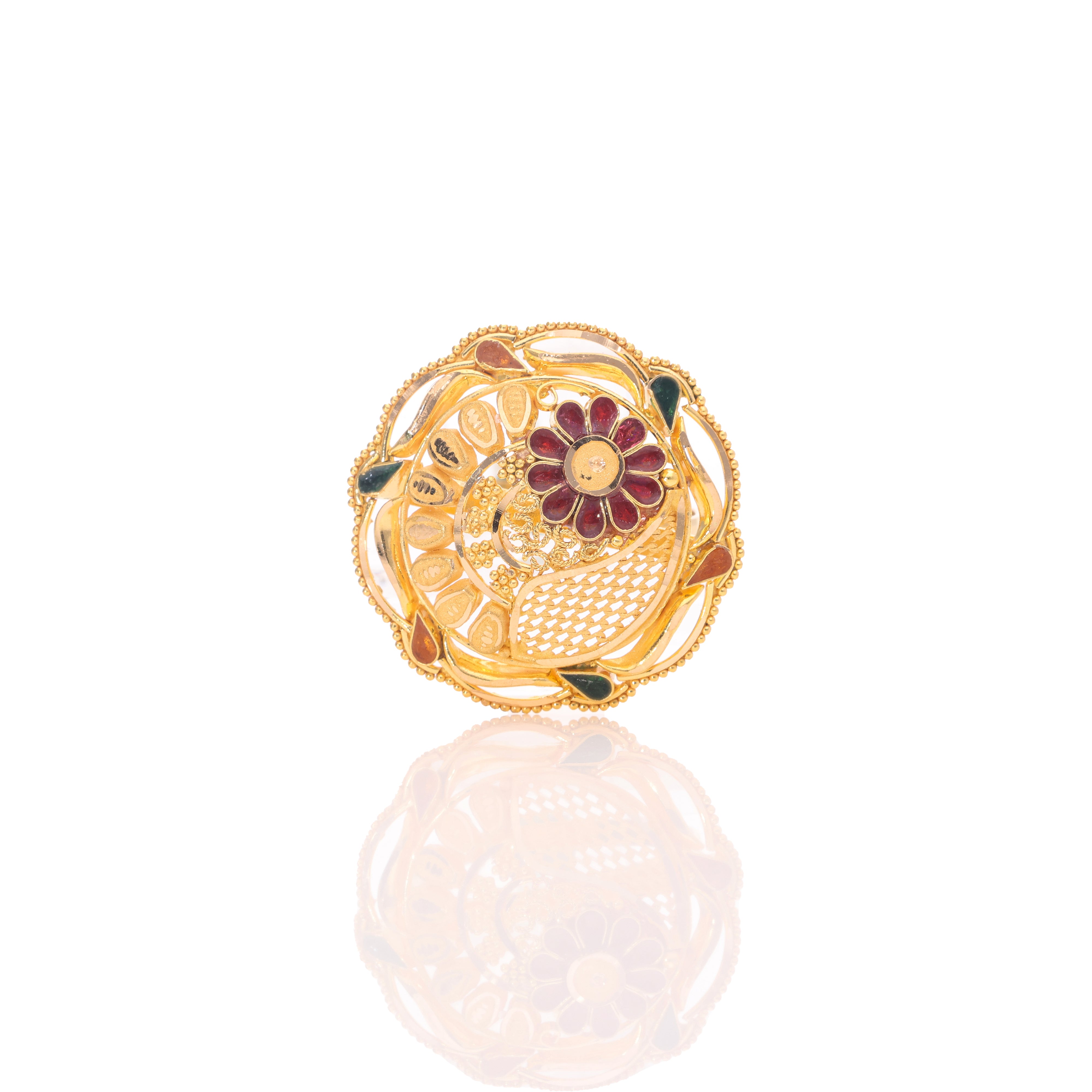 Floral Antique Gold Ring