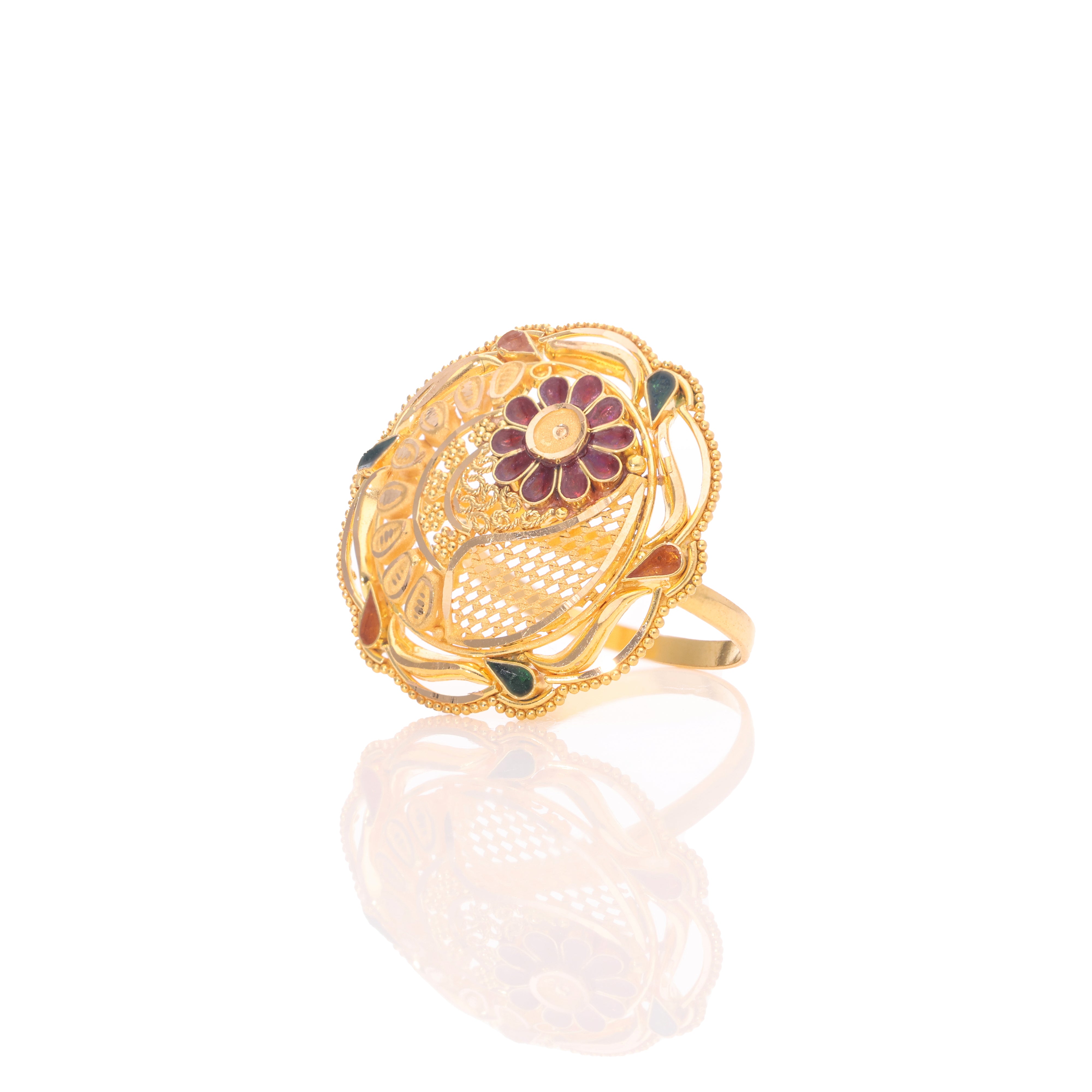 Floral Antique Gold Ring