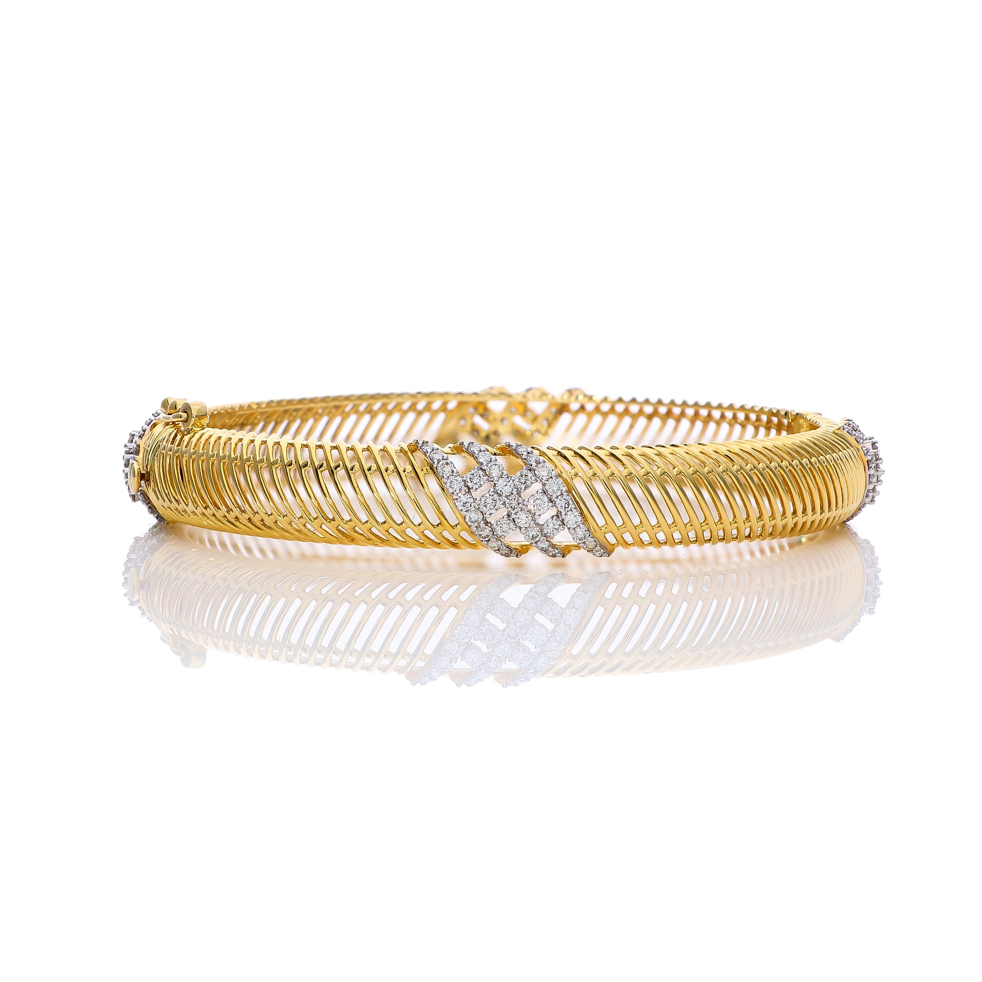 Lustrous Diamond Bangles