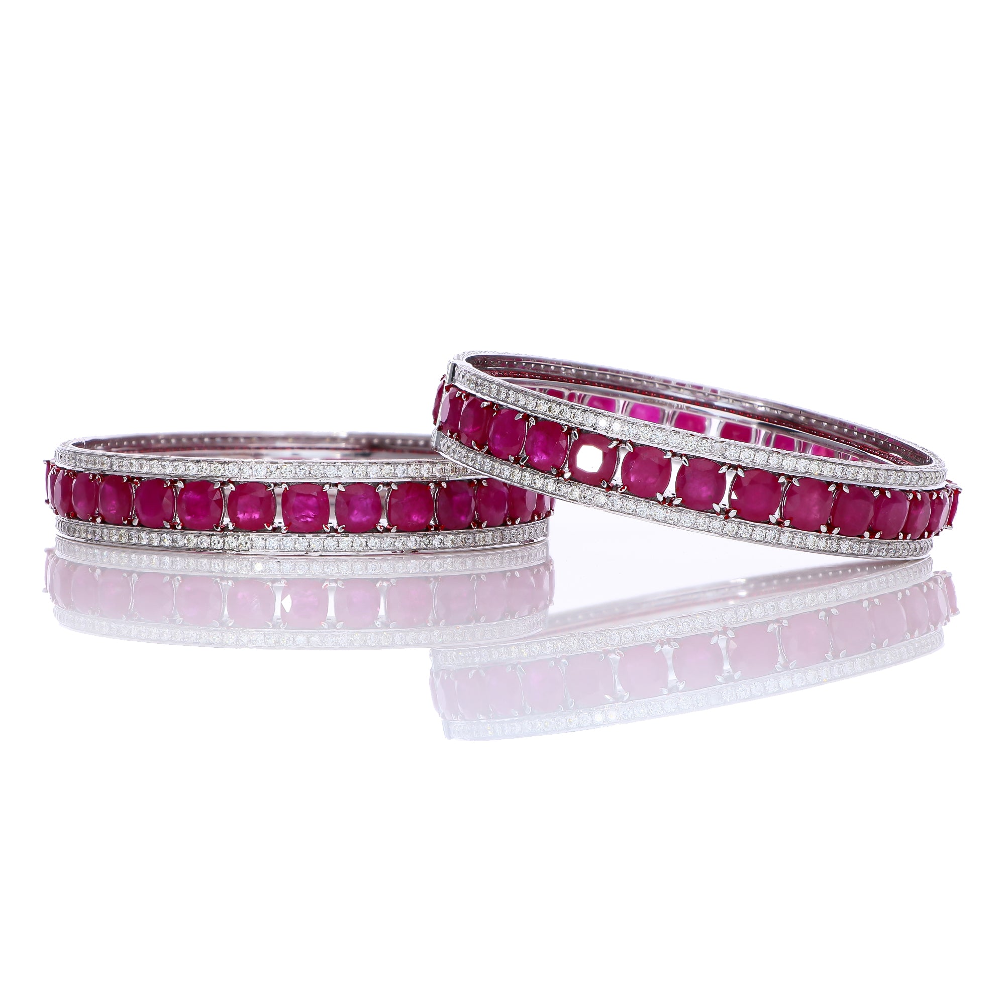 Ruby Royale Diamond Bangles