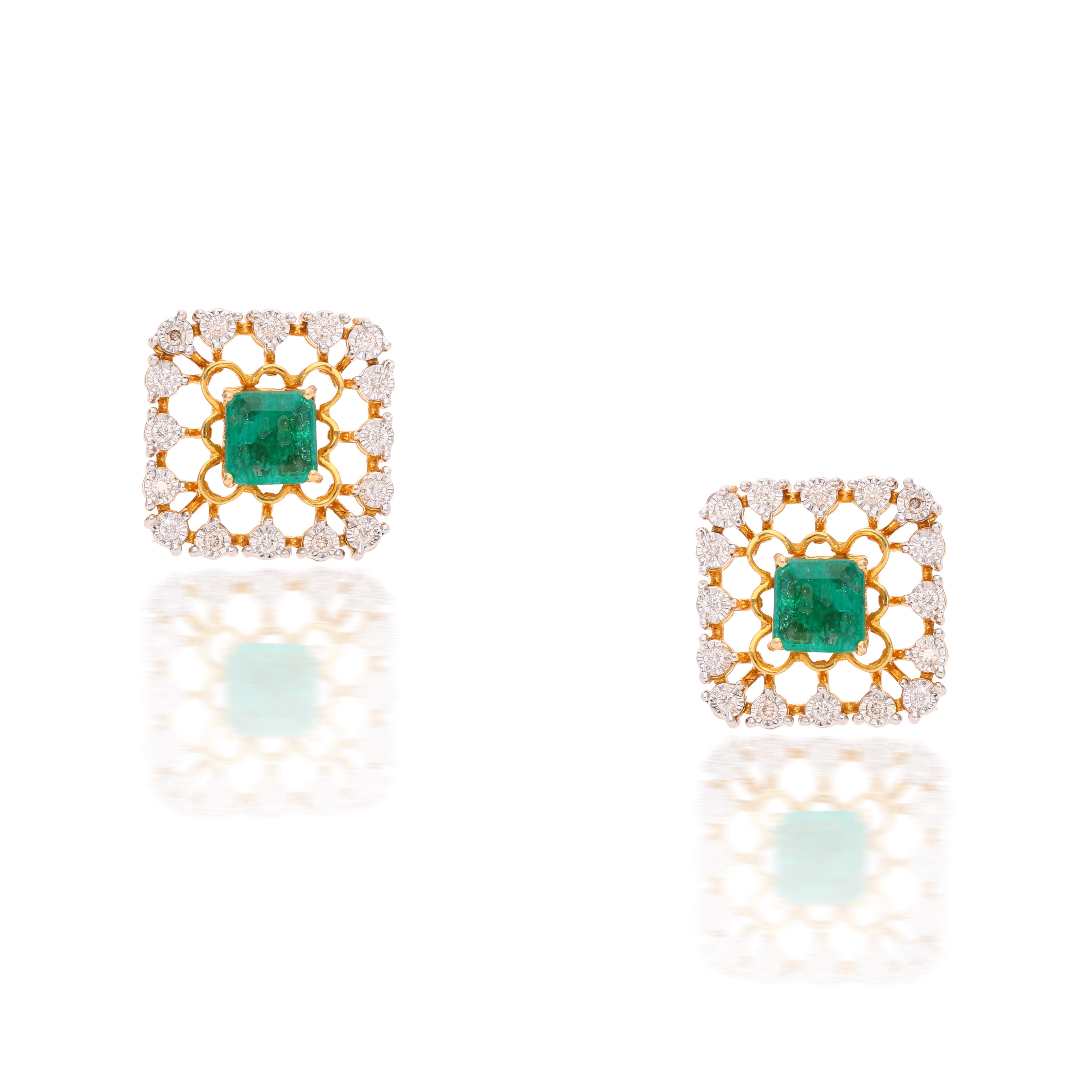 Verdant Frame Diamond Studs