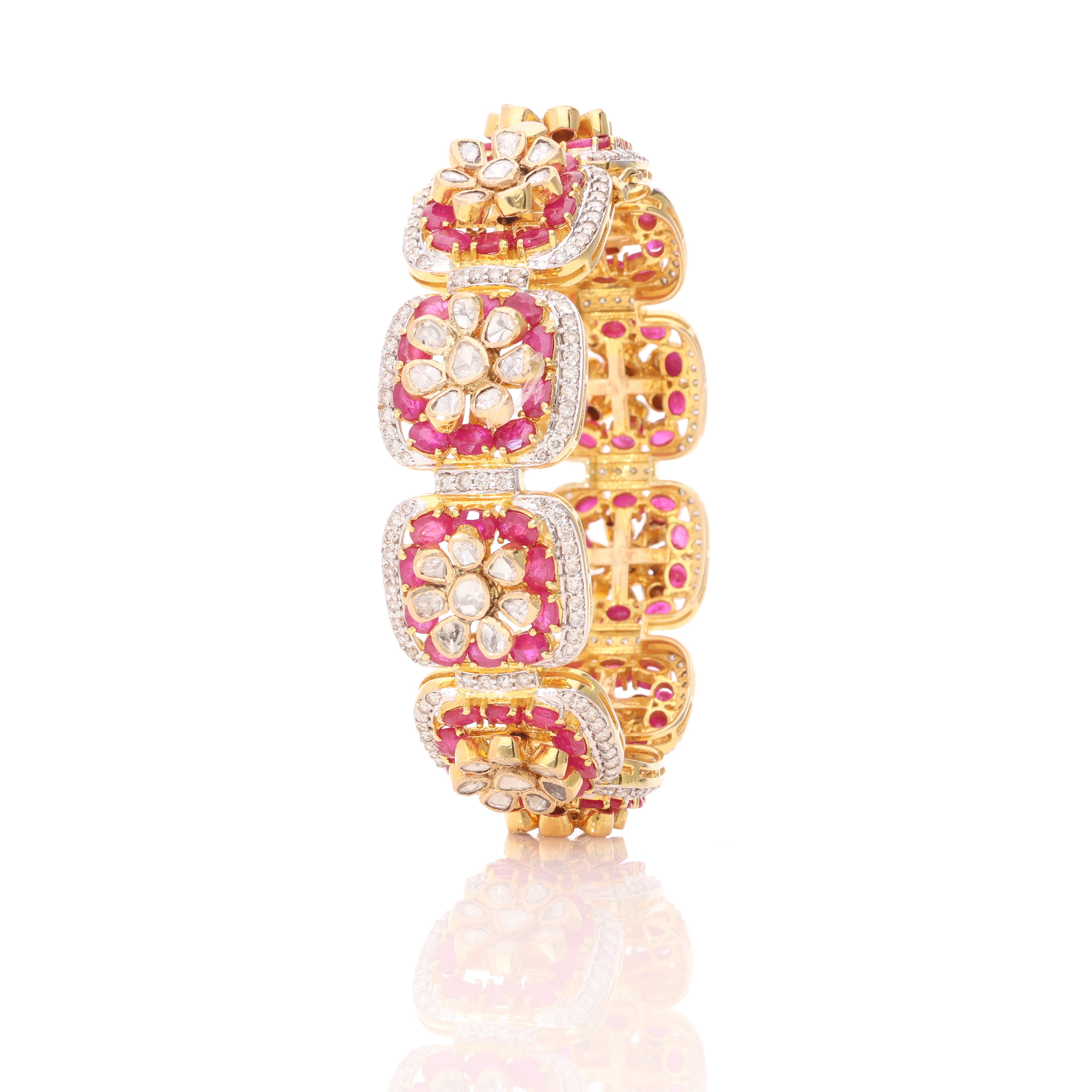 RubyRaj Polki Bracelet