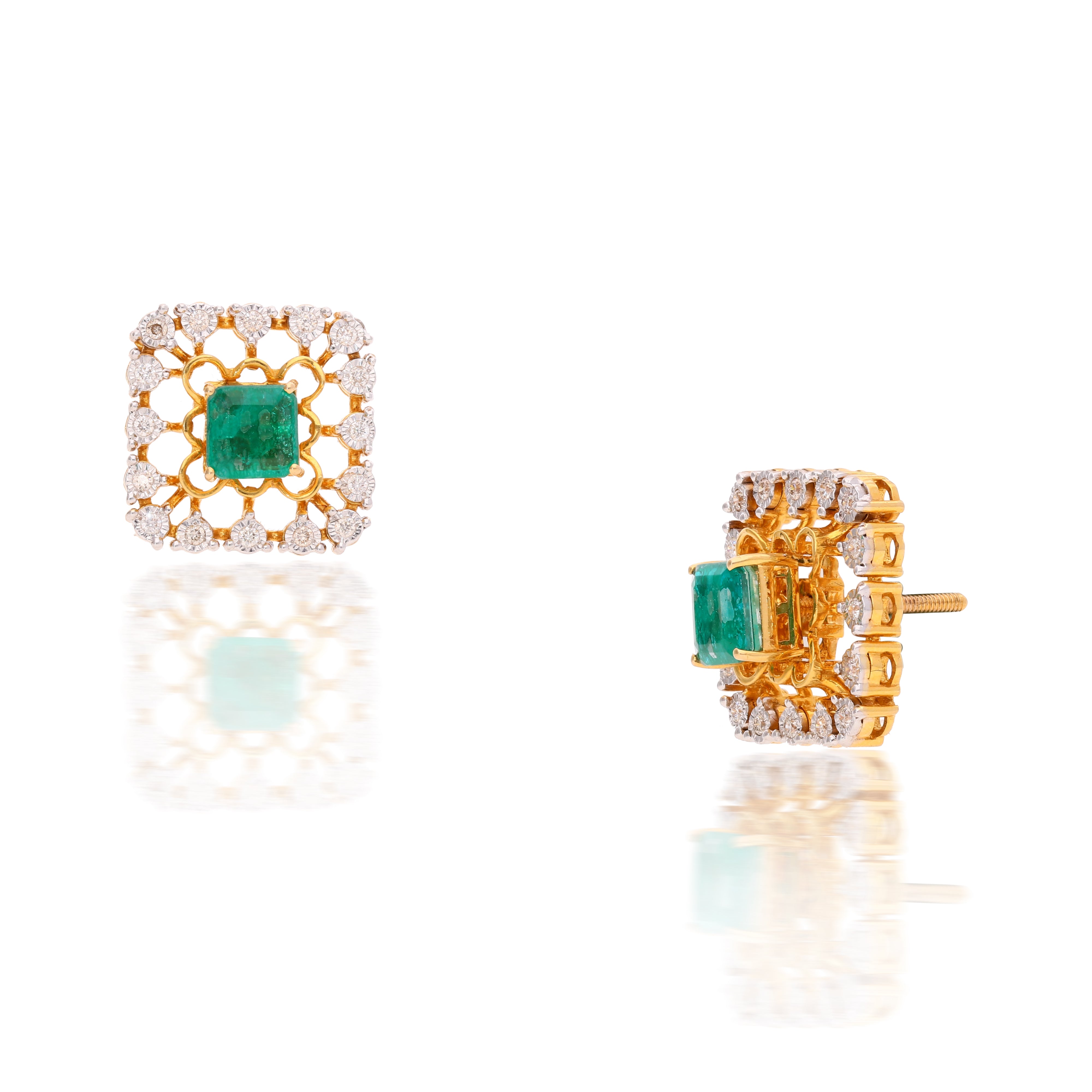Verdant Frame Diamond Studs