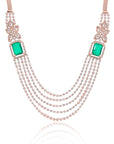 Skirting Layered Diamond Necklace Set