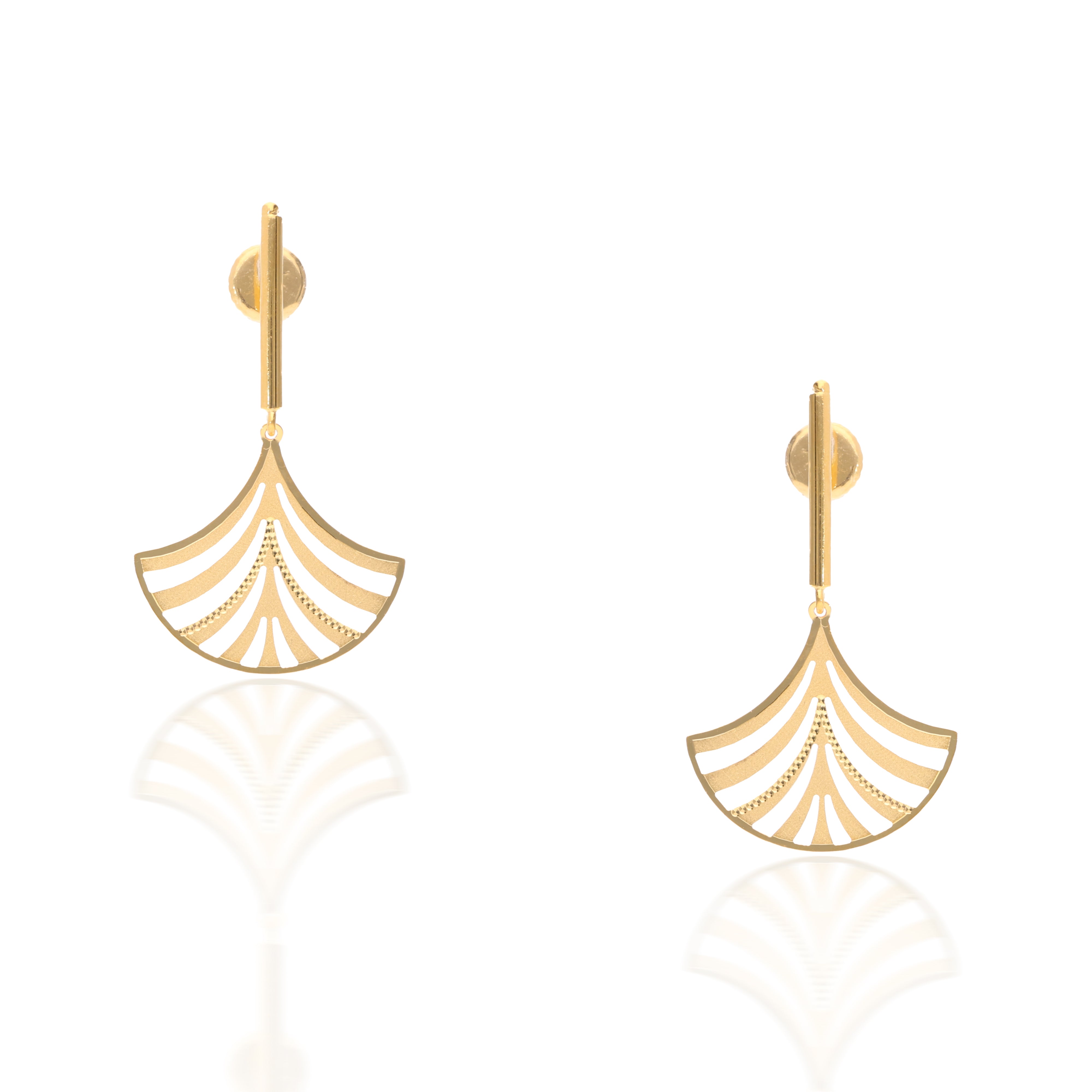 Lunara Fan Gold Earrings