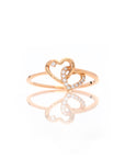 Twin Hearts Diamond Ring
