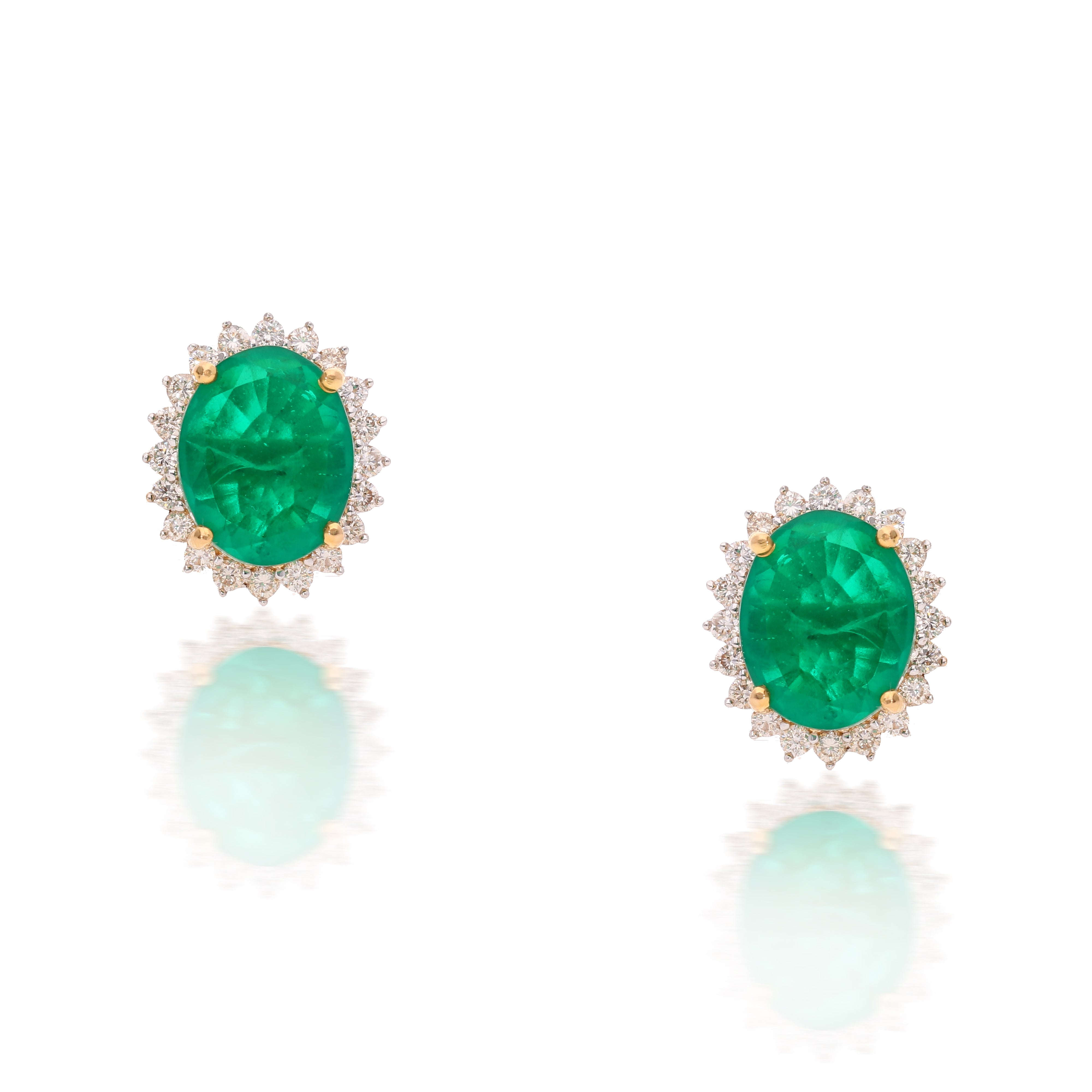 Green Glint Diamond Studs