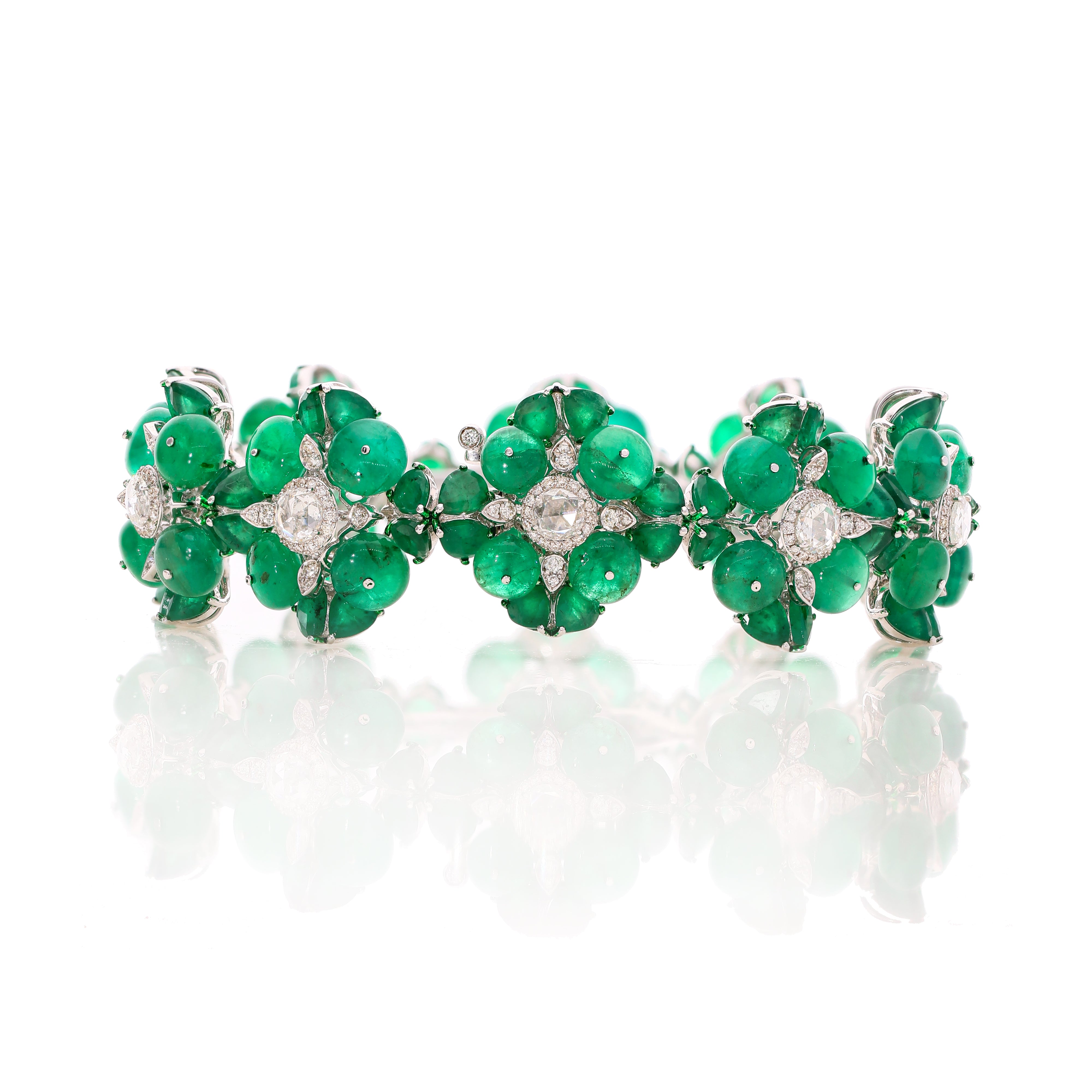Emerald Rosette Bracelet