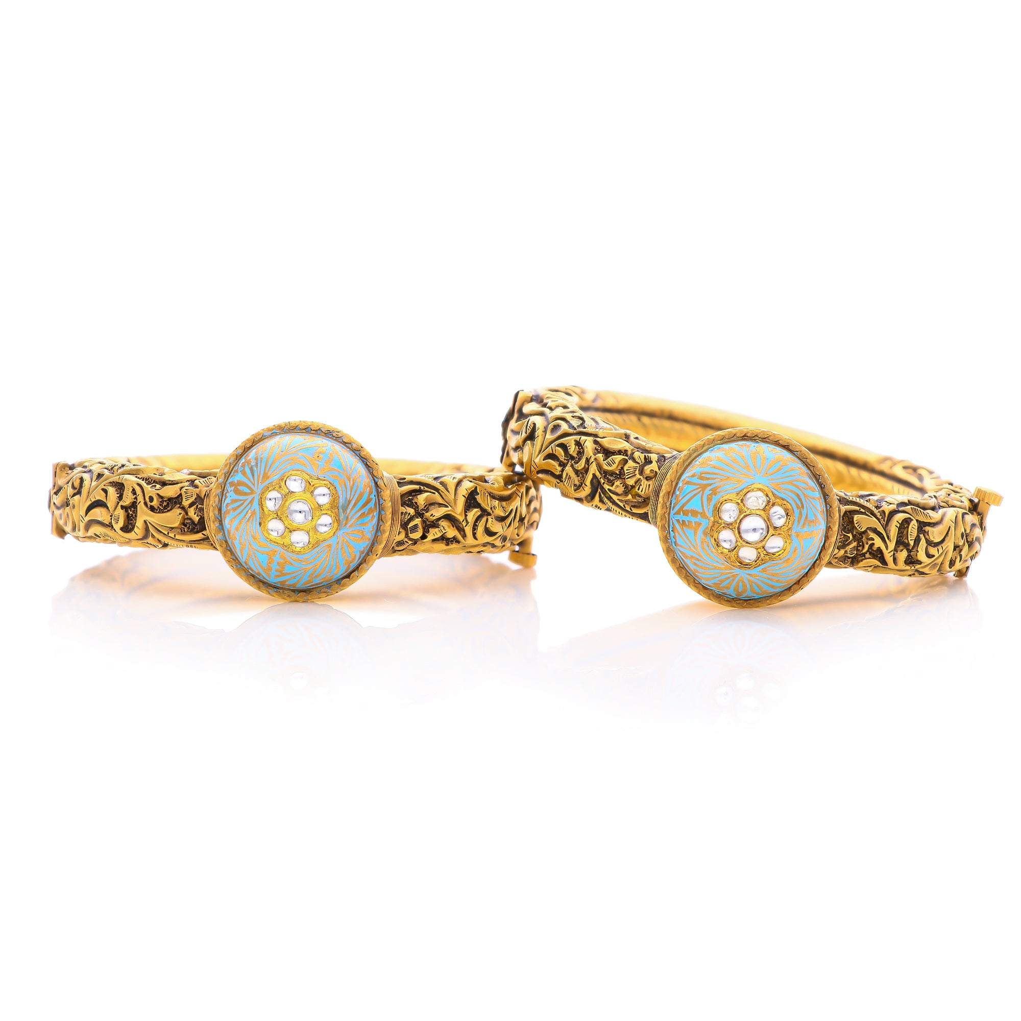 Zelina Gold Bangles