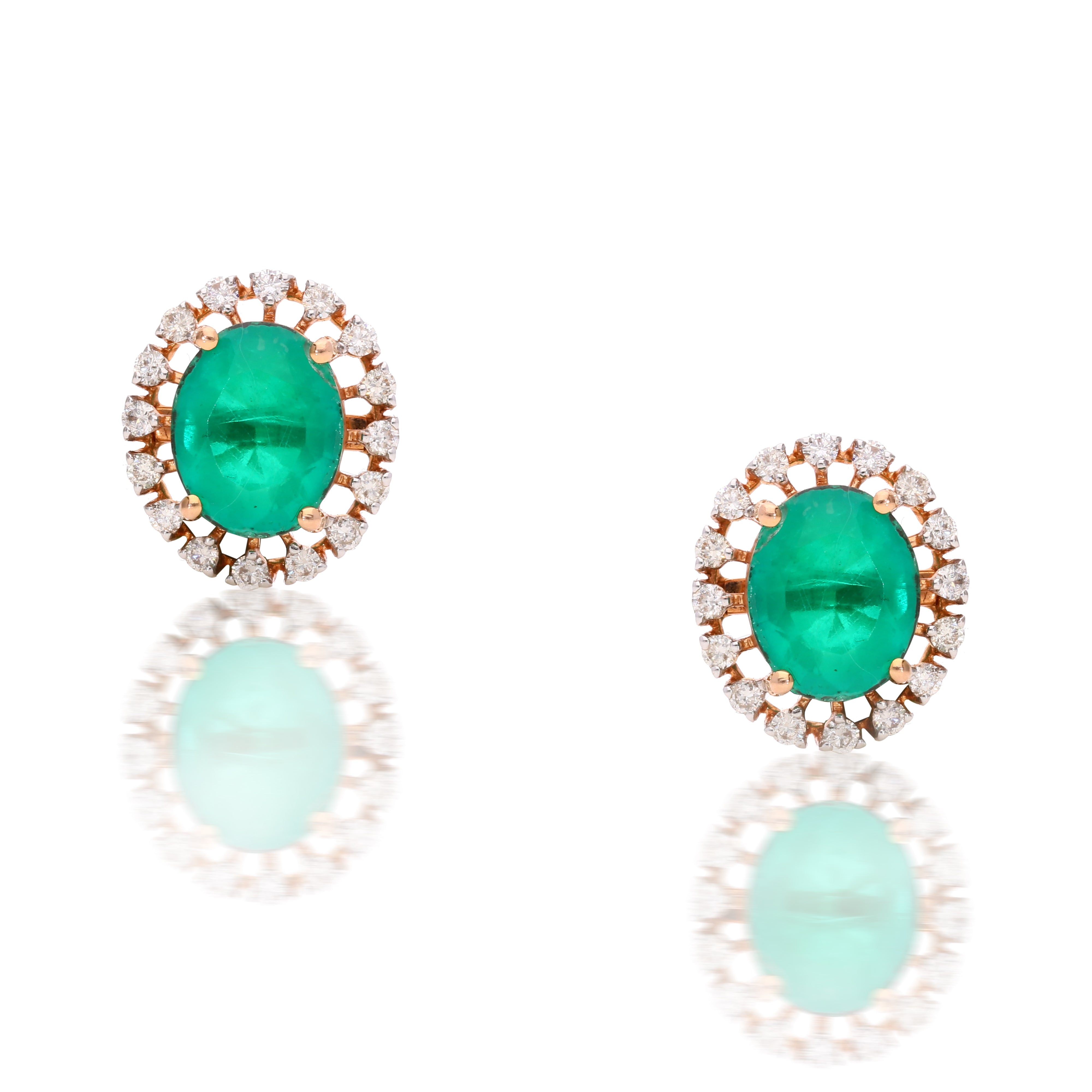 Zenvaris Oval Diamond Studs