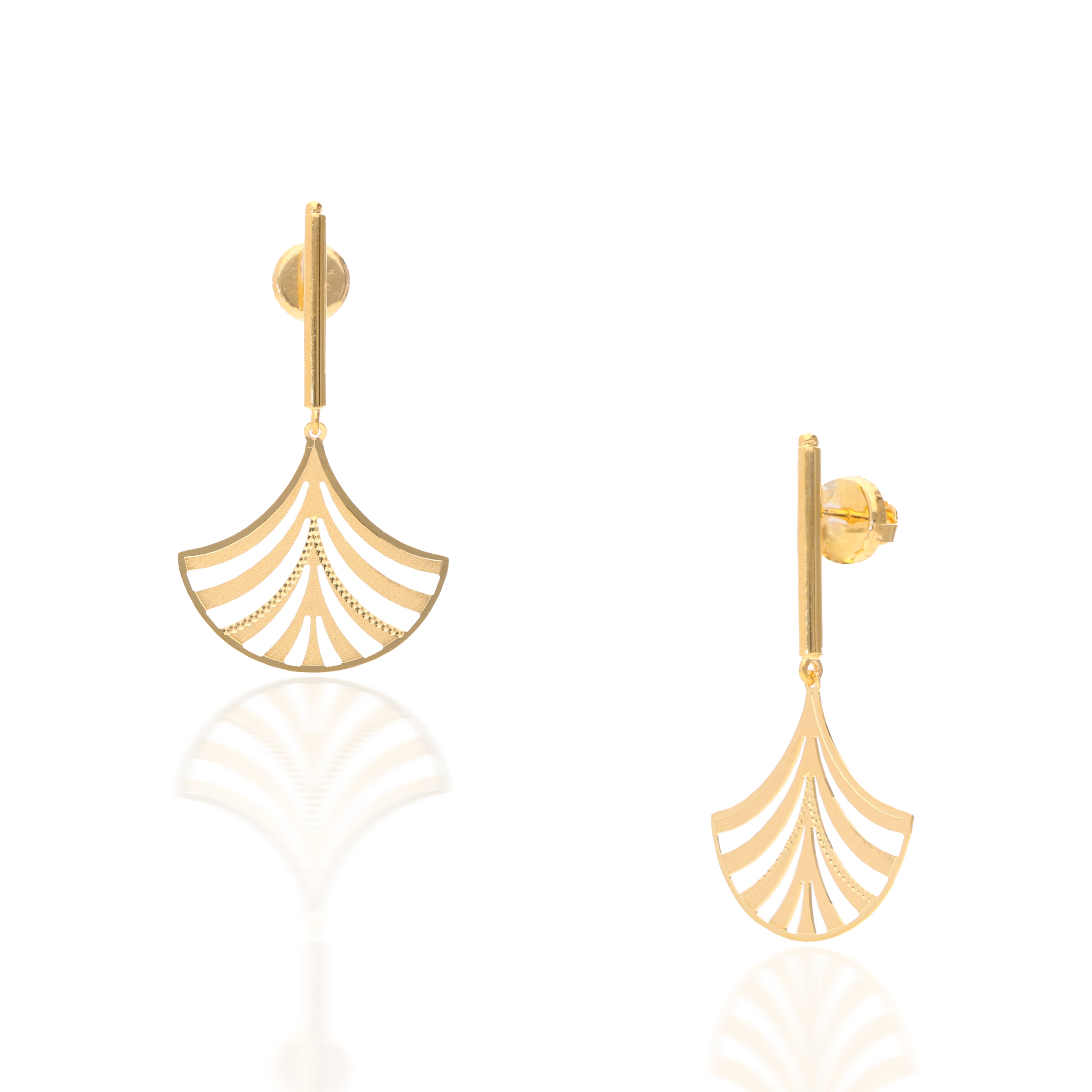 Lunara Fan Gold Earrings