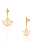 Lunara Fan Gold Earrings
