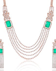Skirting Layered Diamond Necklace Set