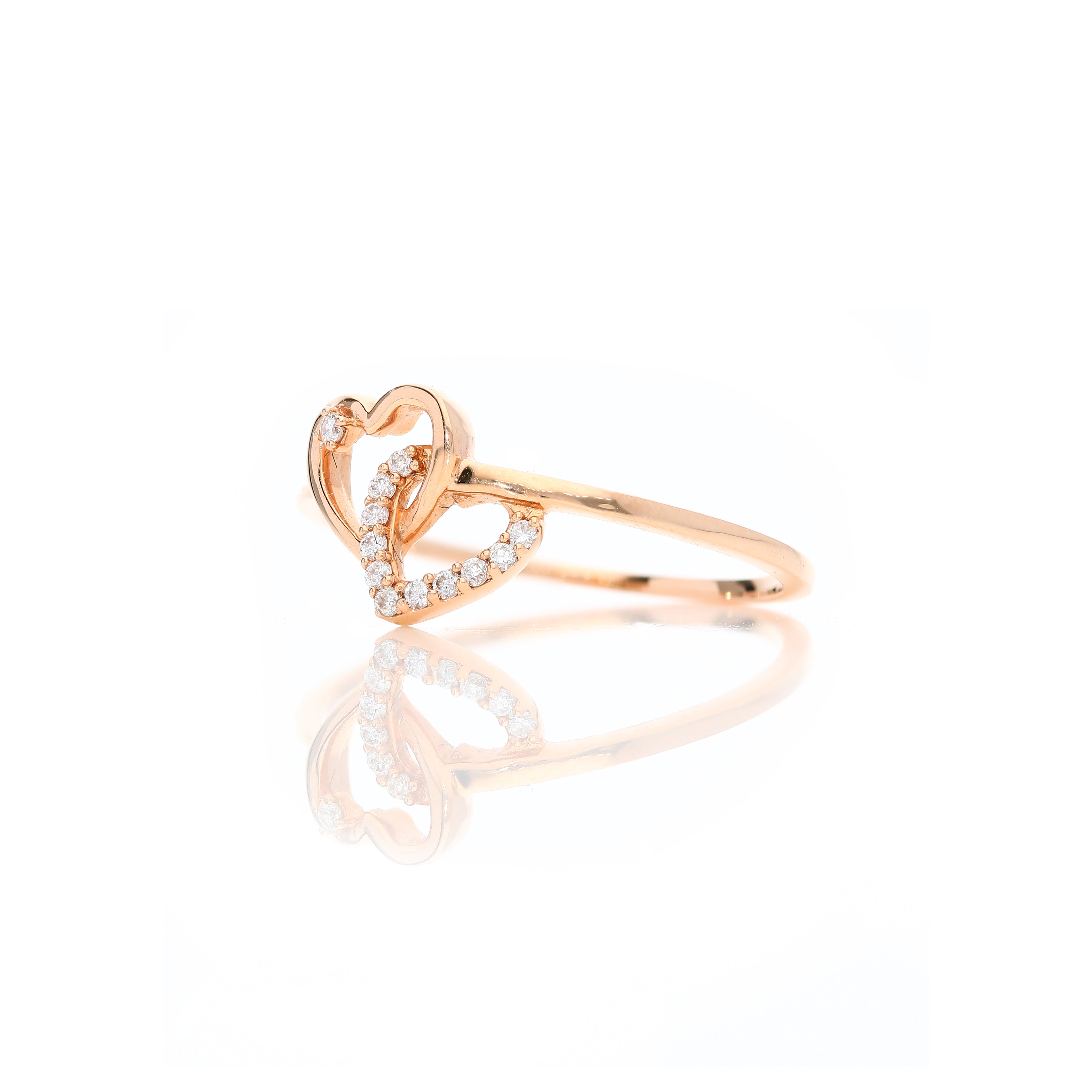 Twin Hearts Diamond Ring