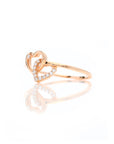 Twin Hearts Diamond Ring