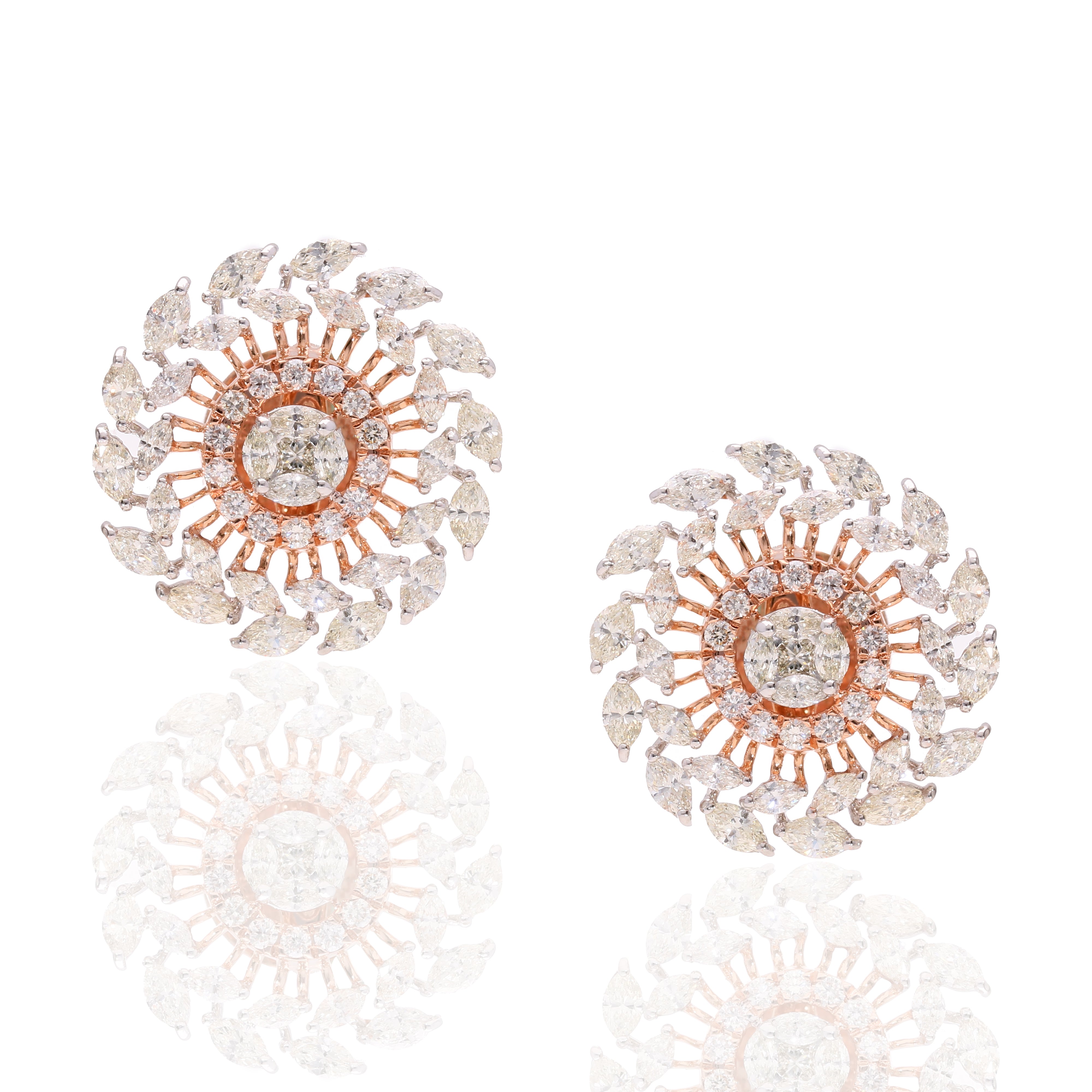 Floral Loop Diamond Studs