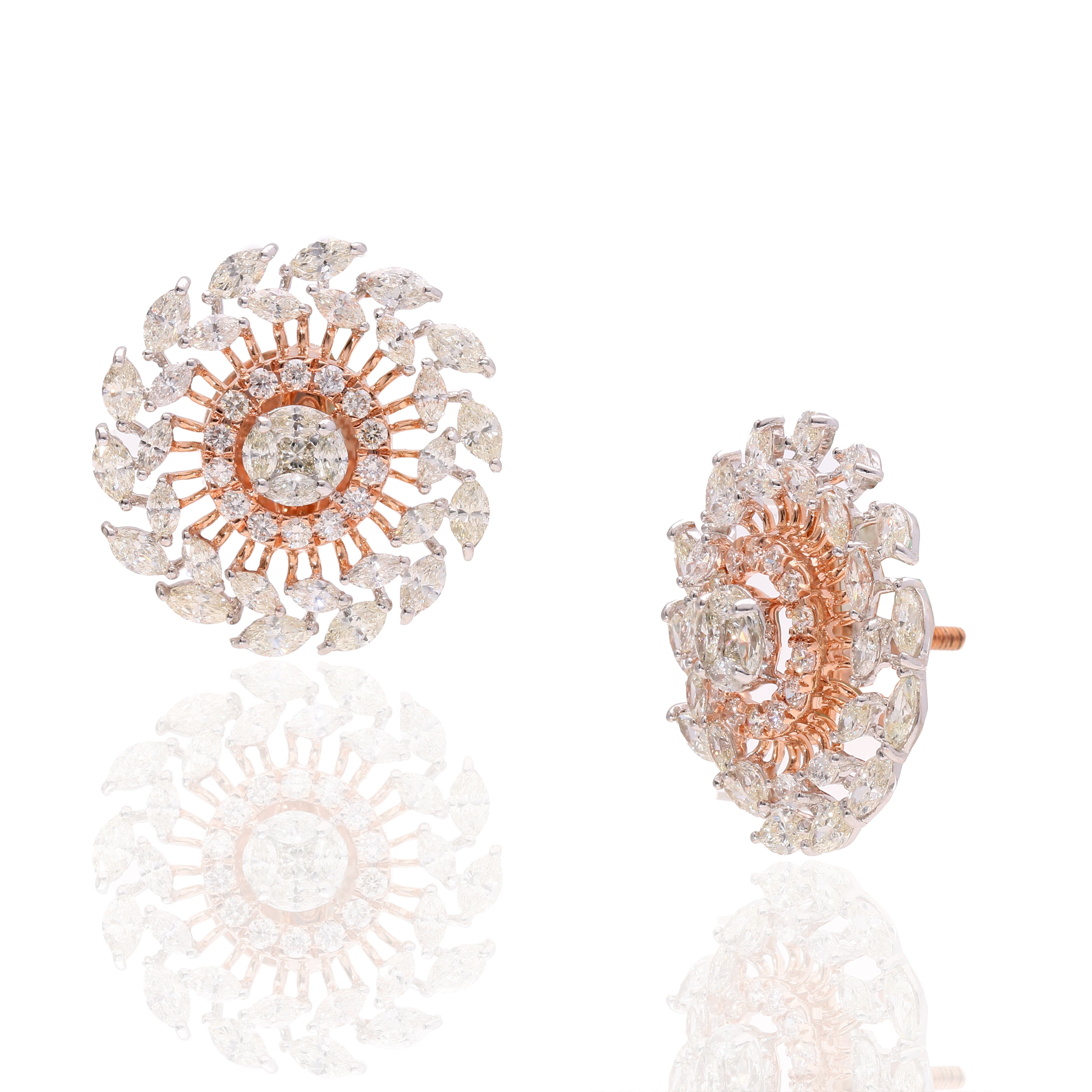 Floral Loop Diamond Studs