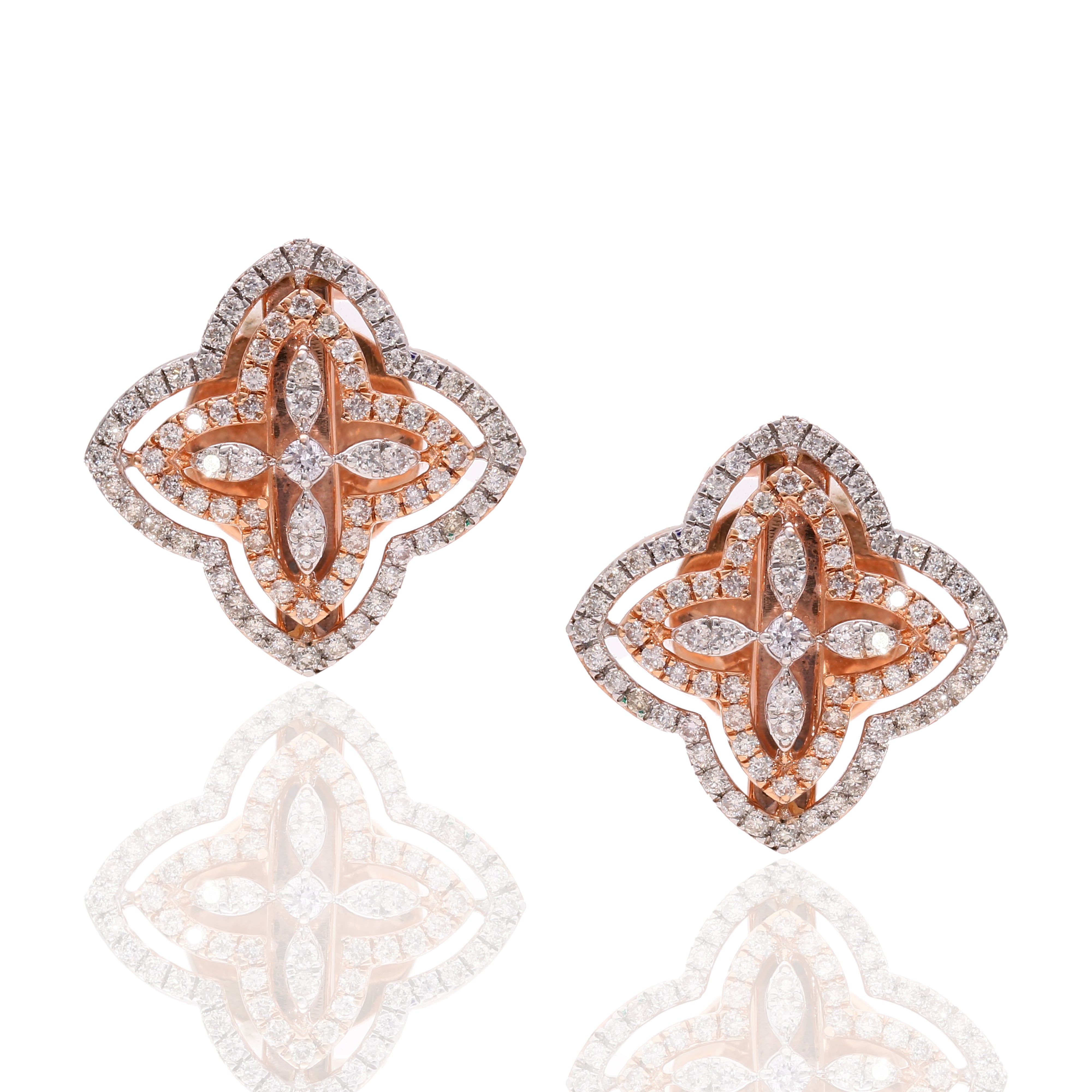 Vintage Crest Diamond Studs