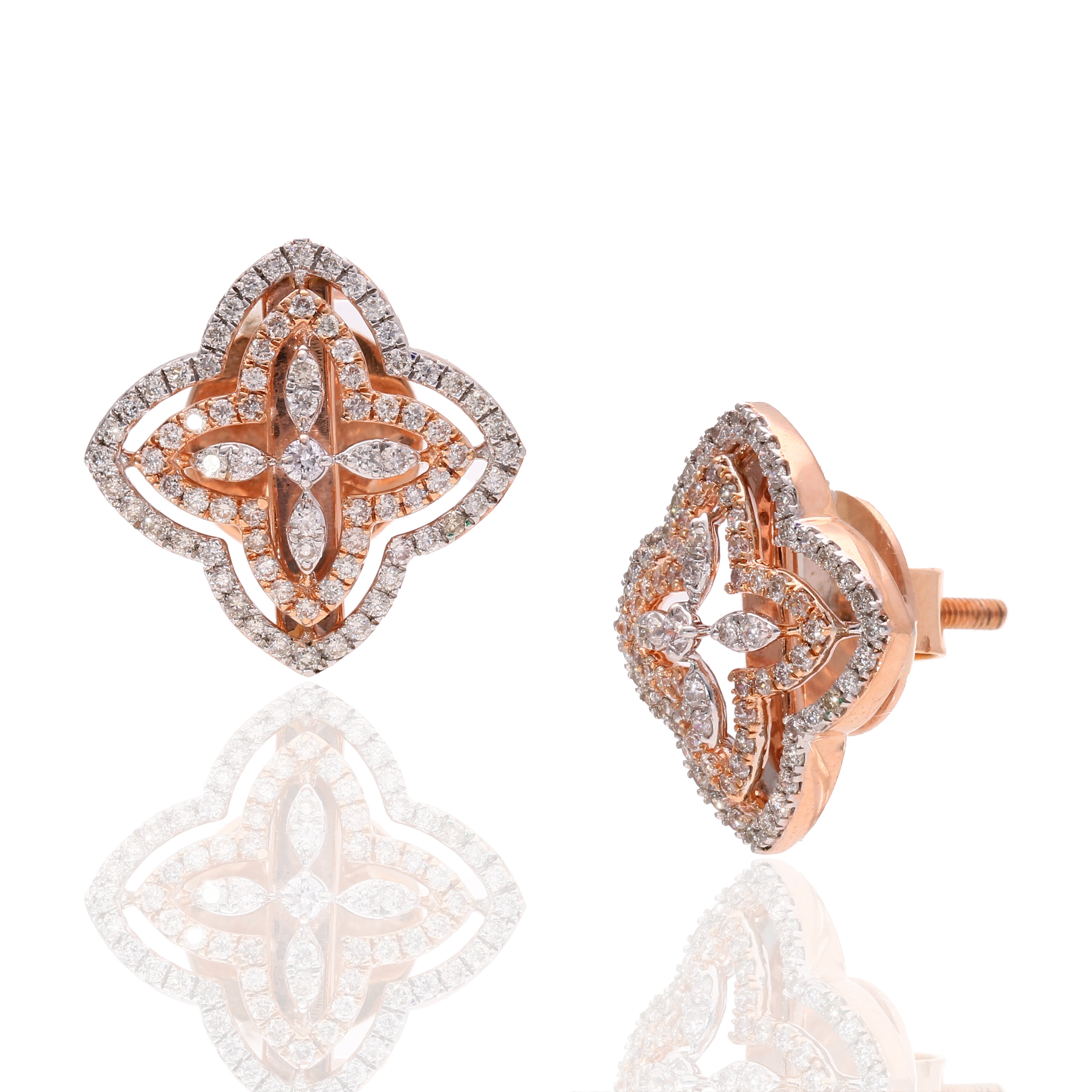 Vintage Crest Diamond Studs