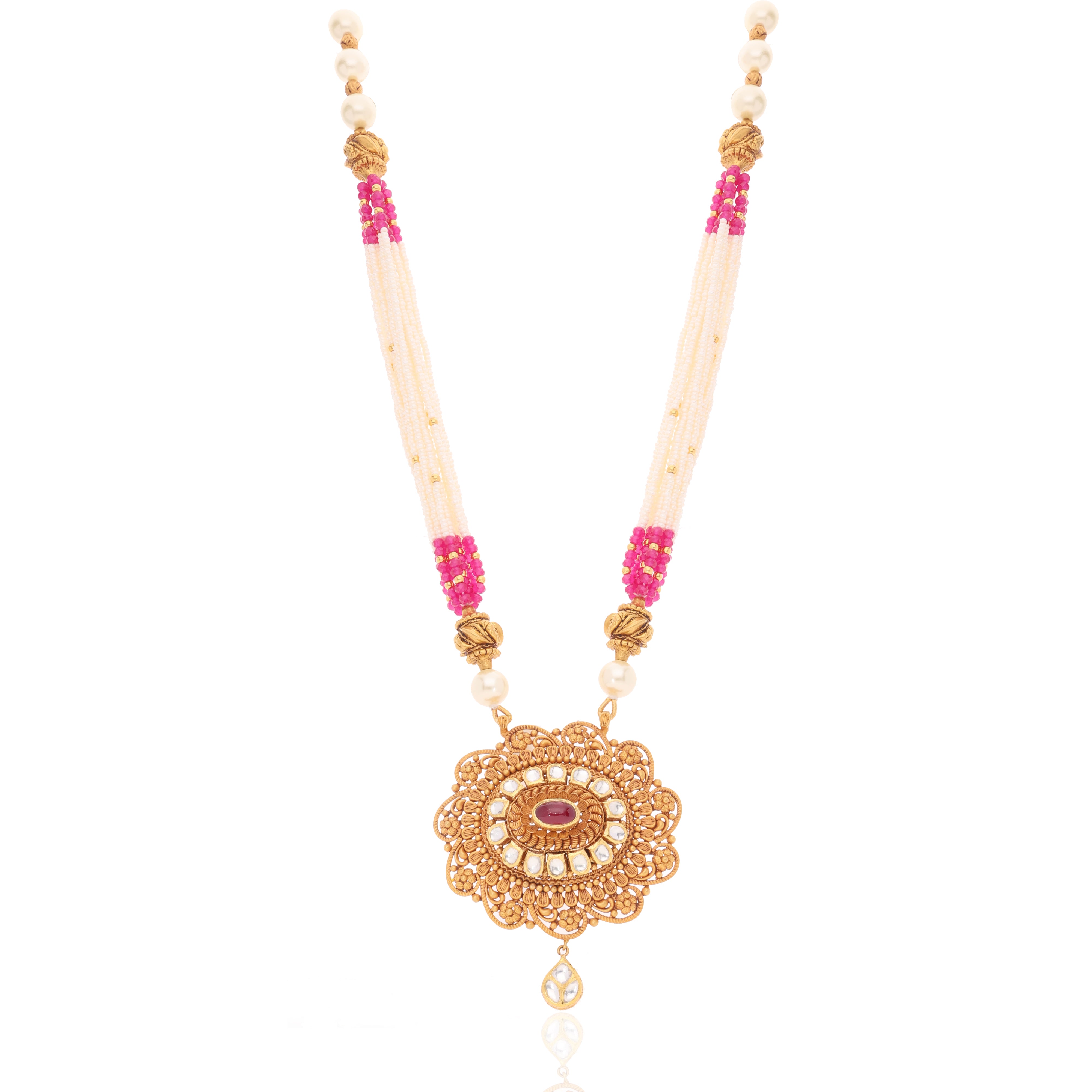 Kundan Phool Gold Set