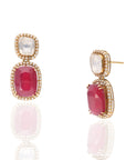 Regal Ruby Polki Earrings