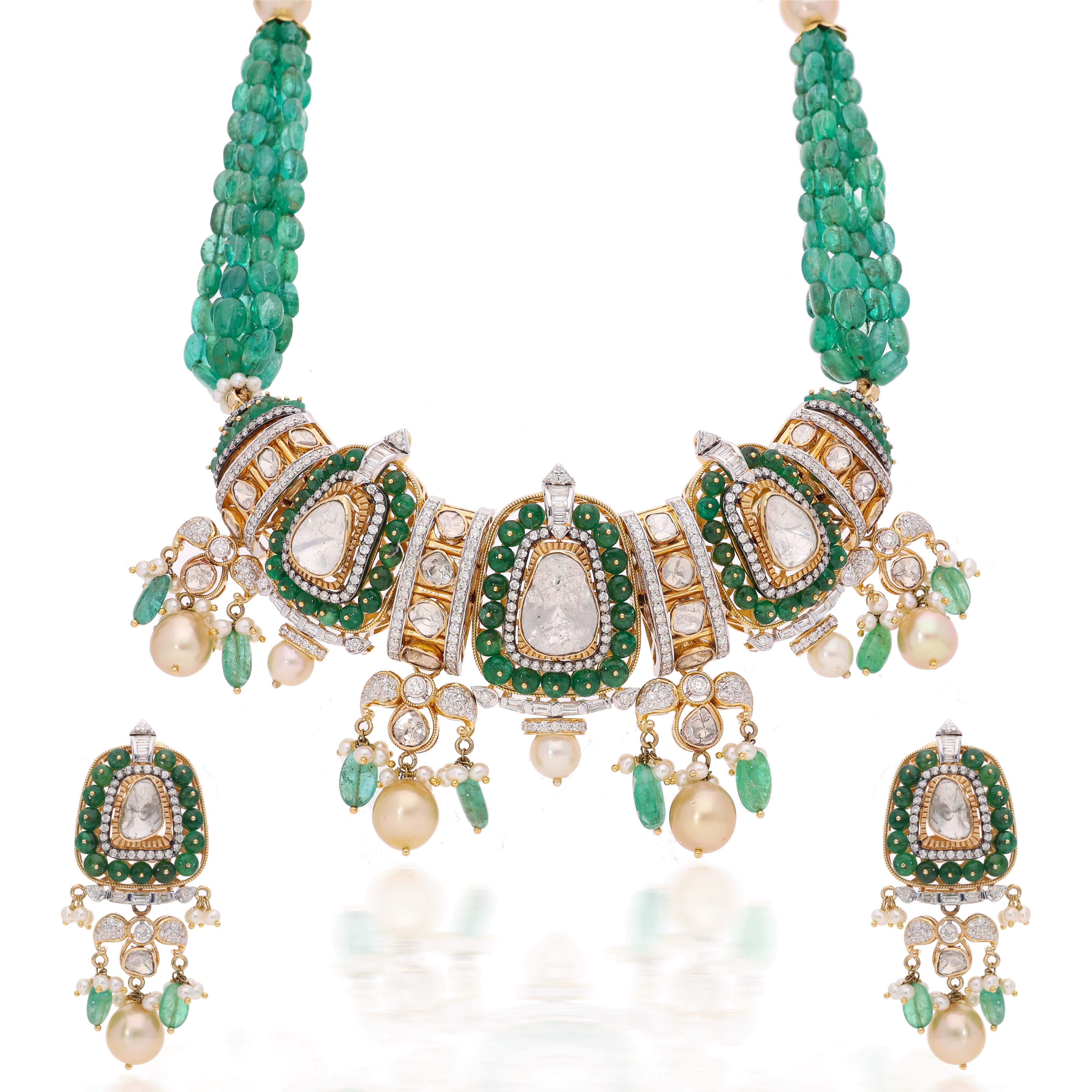 Green Royale Polki Set