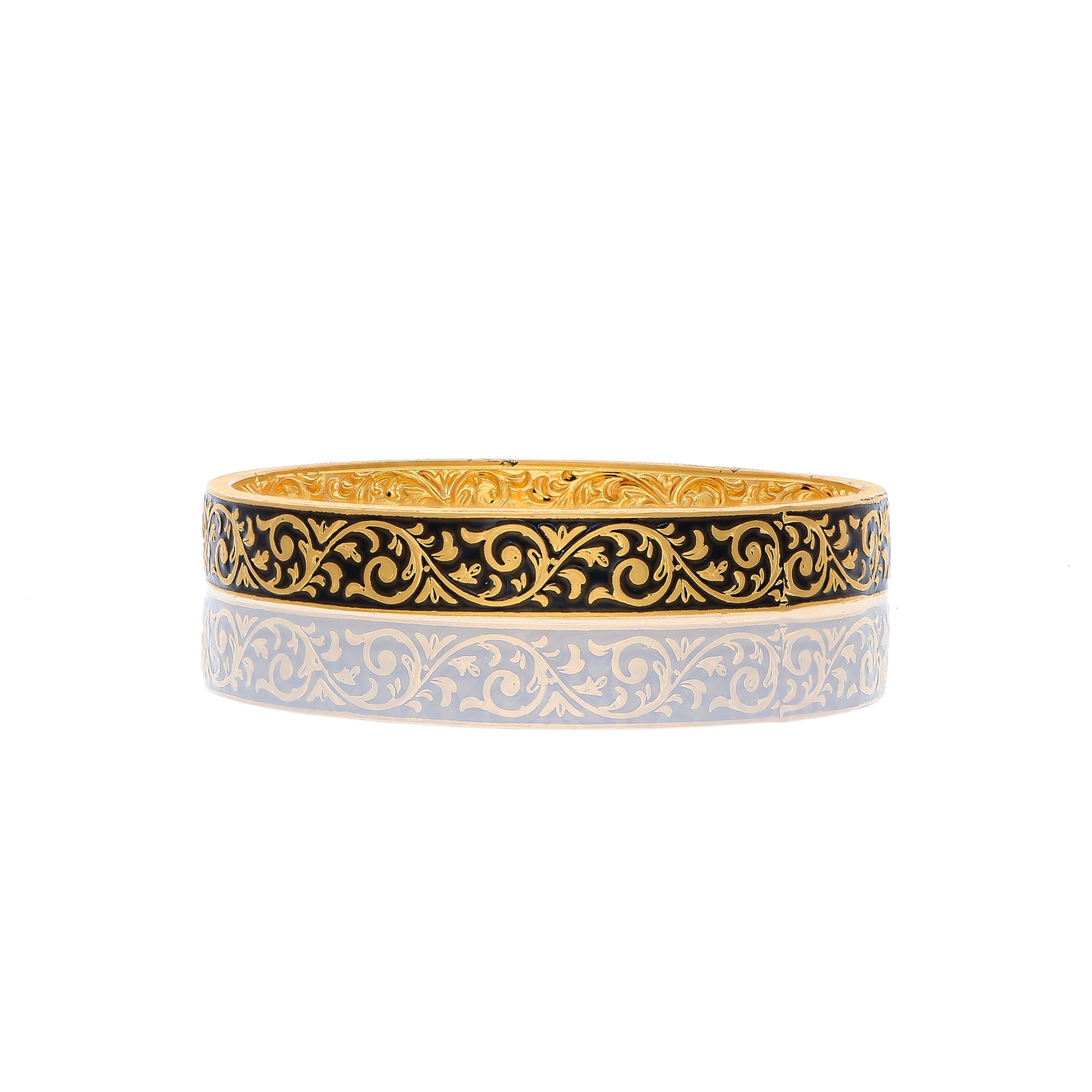 Enamel Victorian Gold Bangle