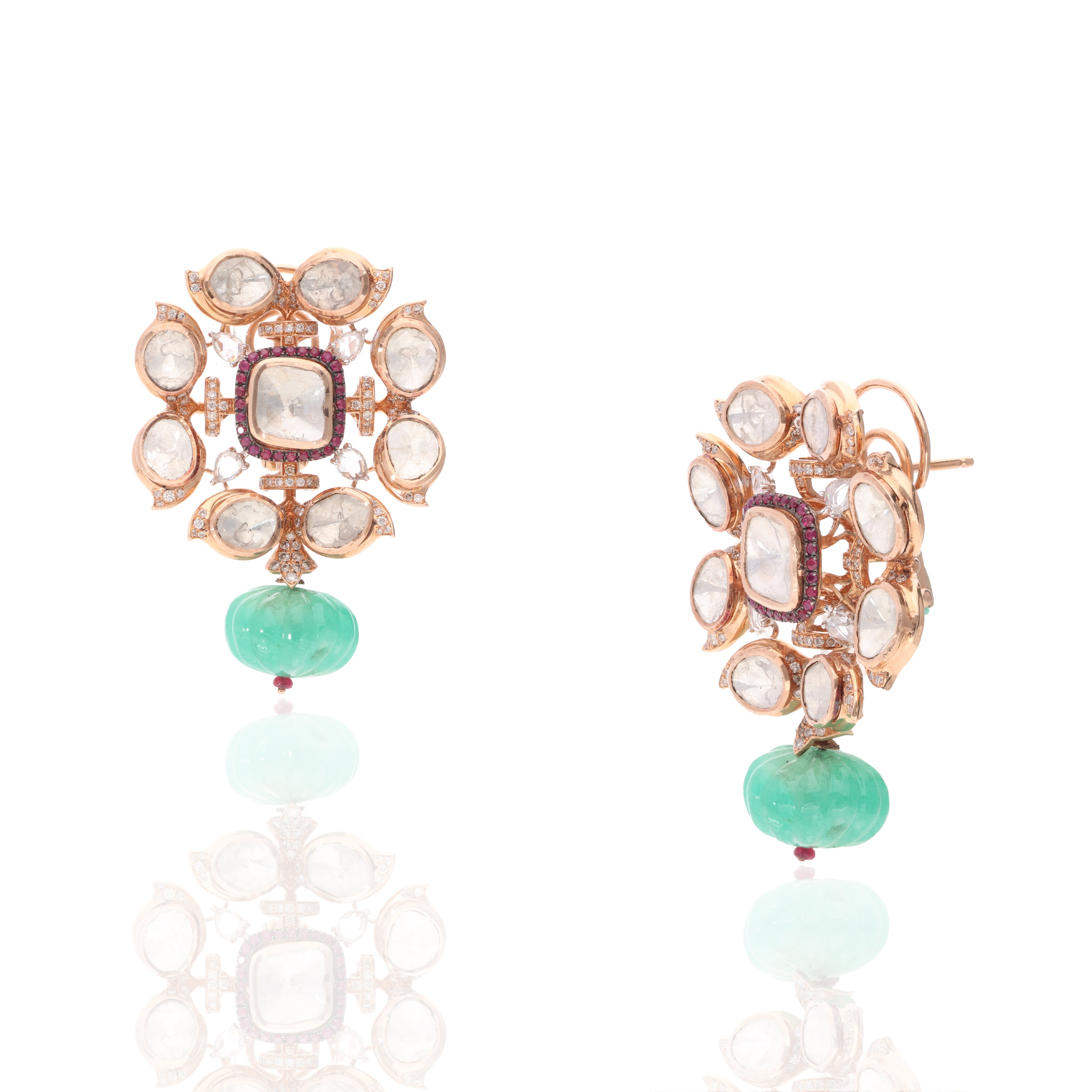 Heritage Blossom Polki Earrings