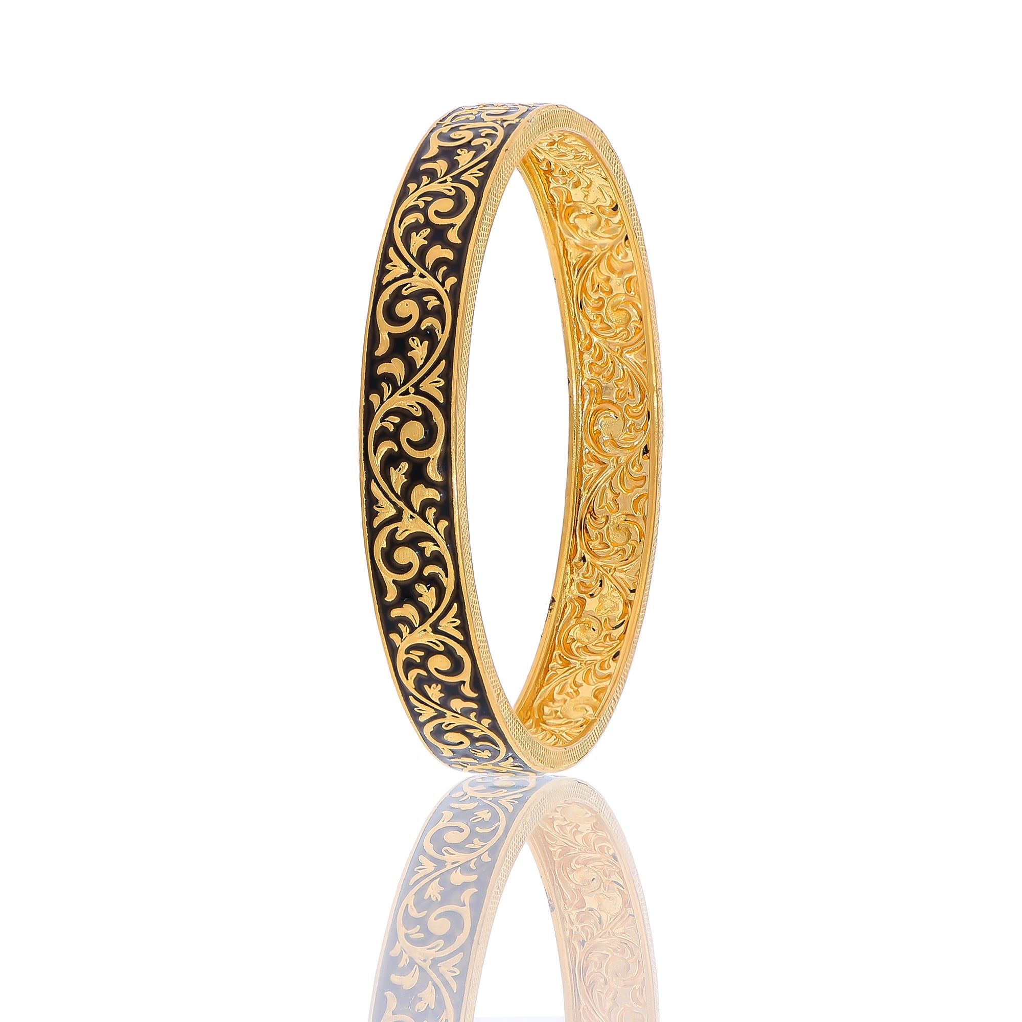 Enamel Victorian Gold Bangle