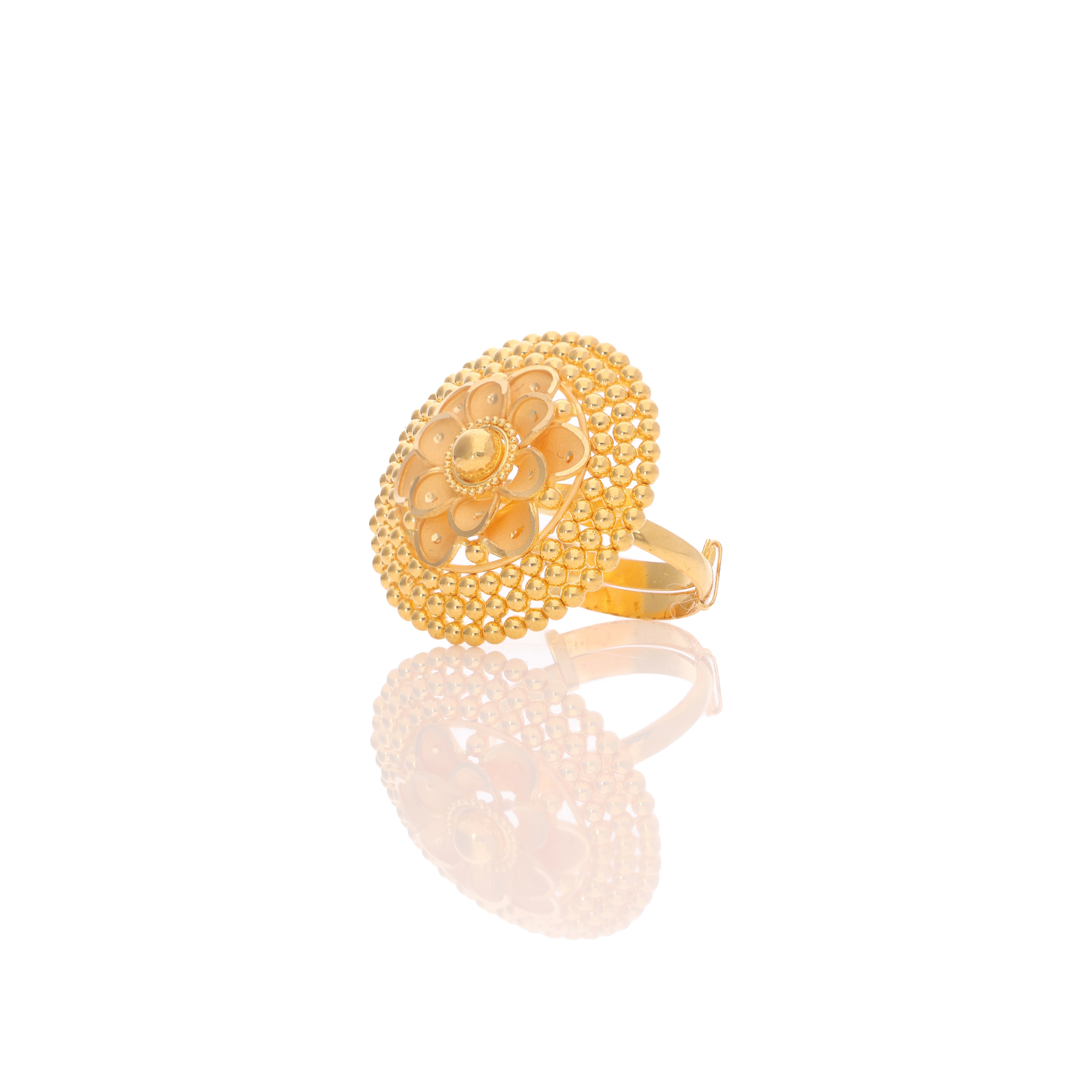 Royal Mandala Gold Ring