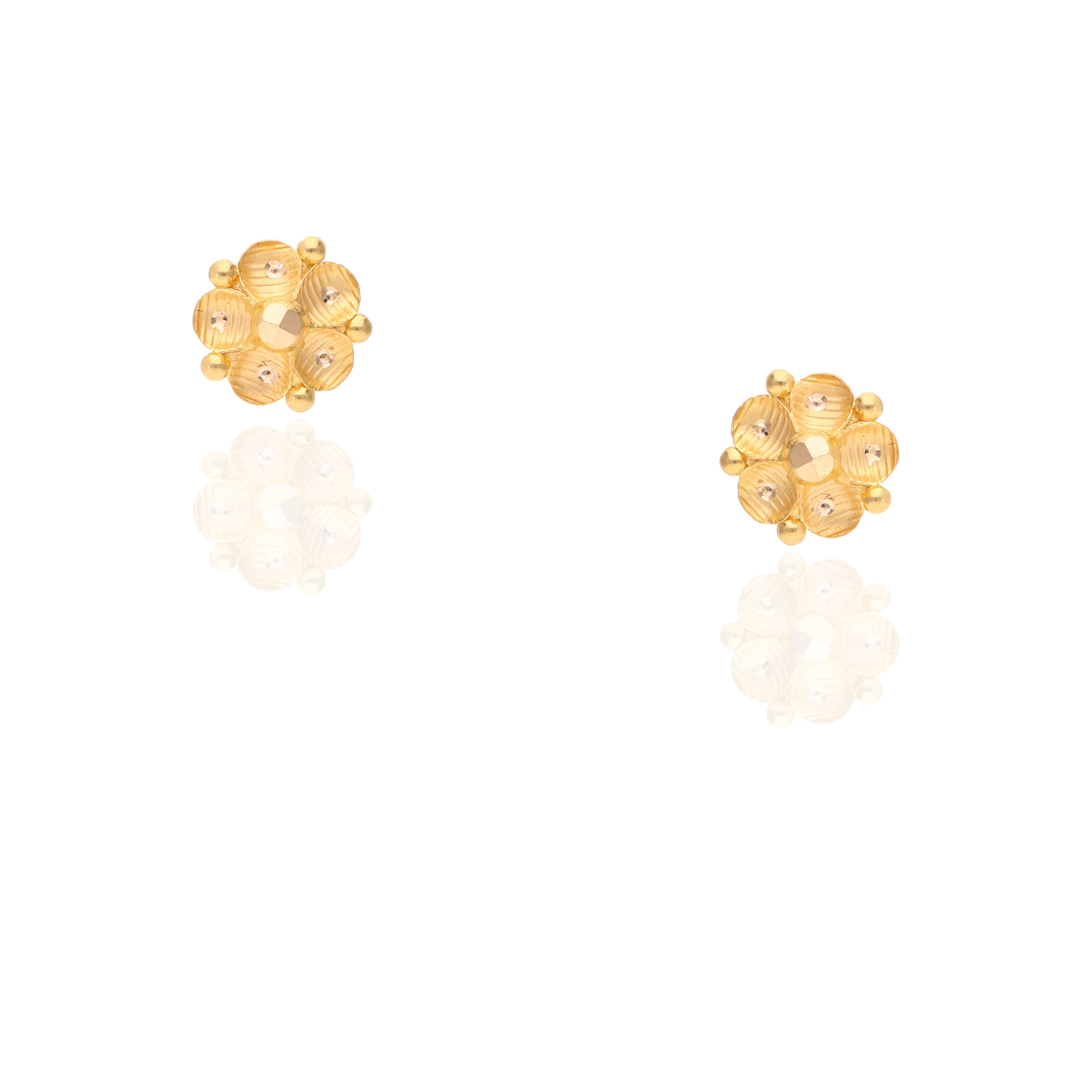 Floral Gold Jhumki