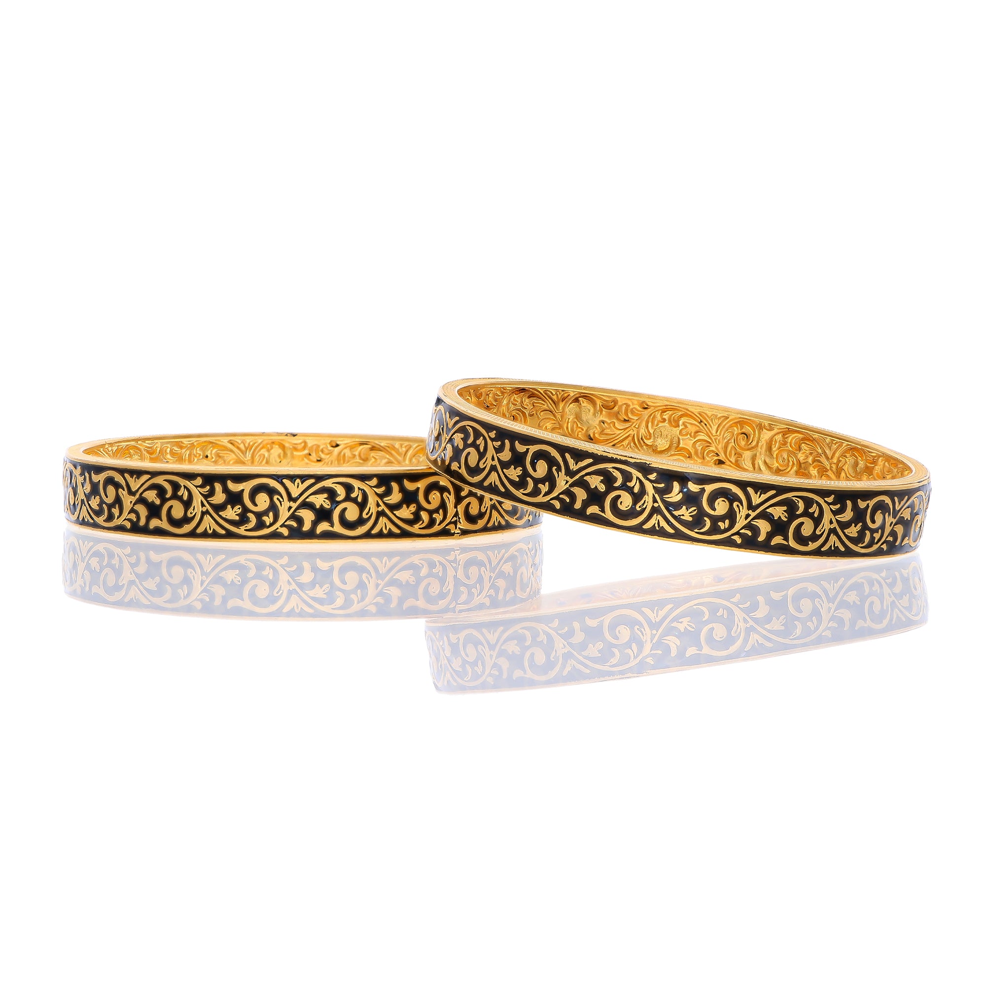 Enamel Victorian Gold Bangle