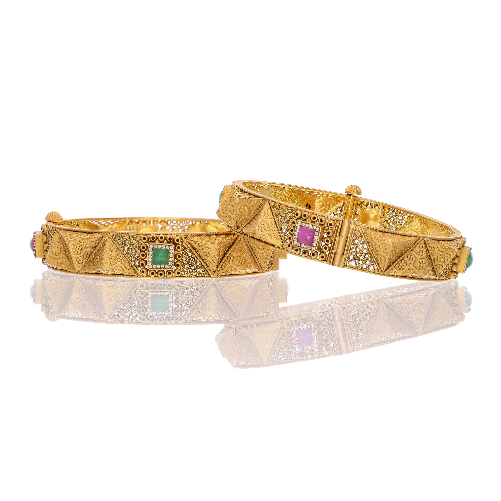 Colored Onyx Antique Bangle