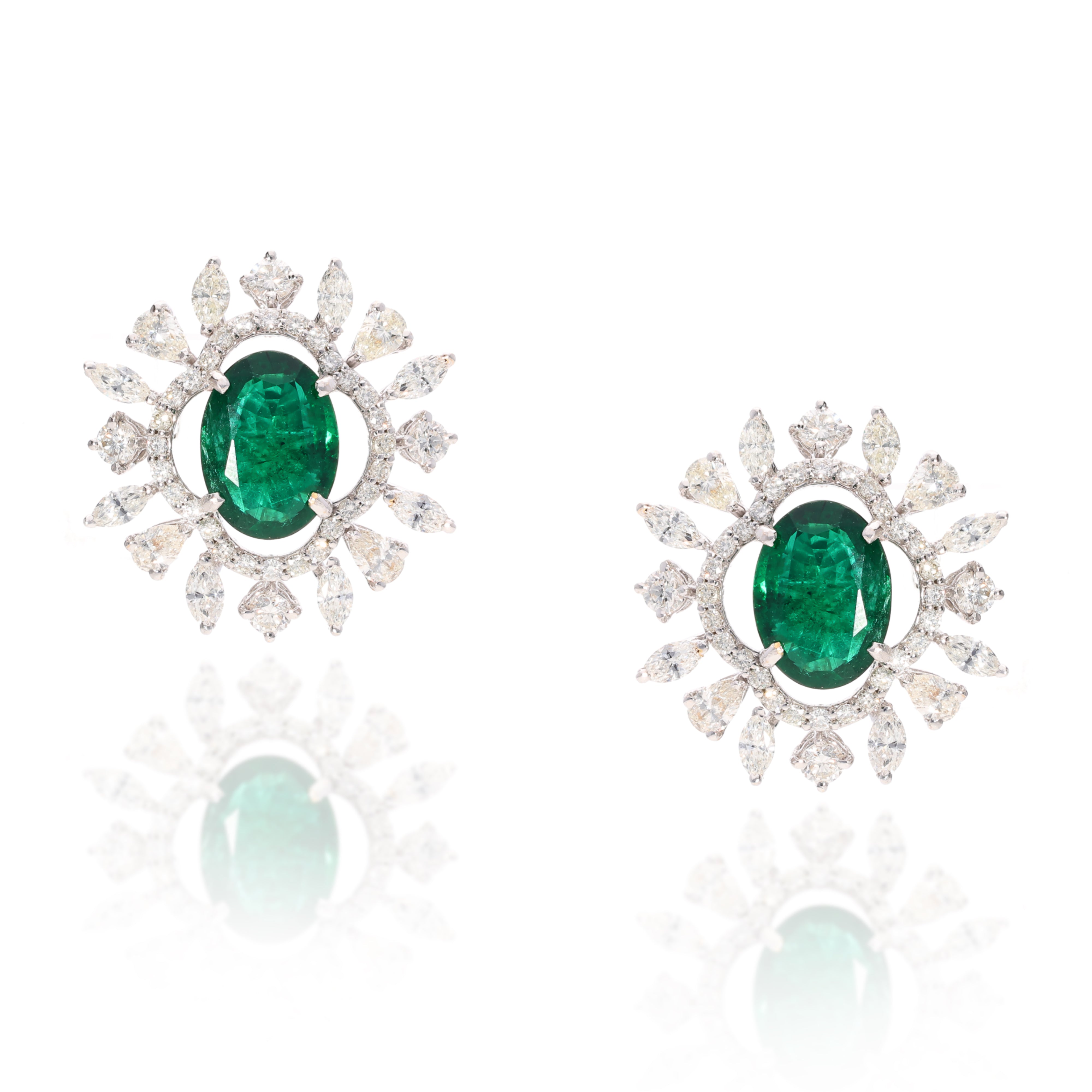 Emerald Plume Earrings