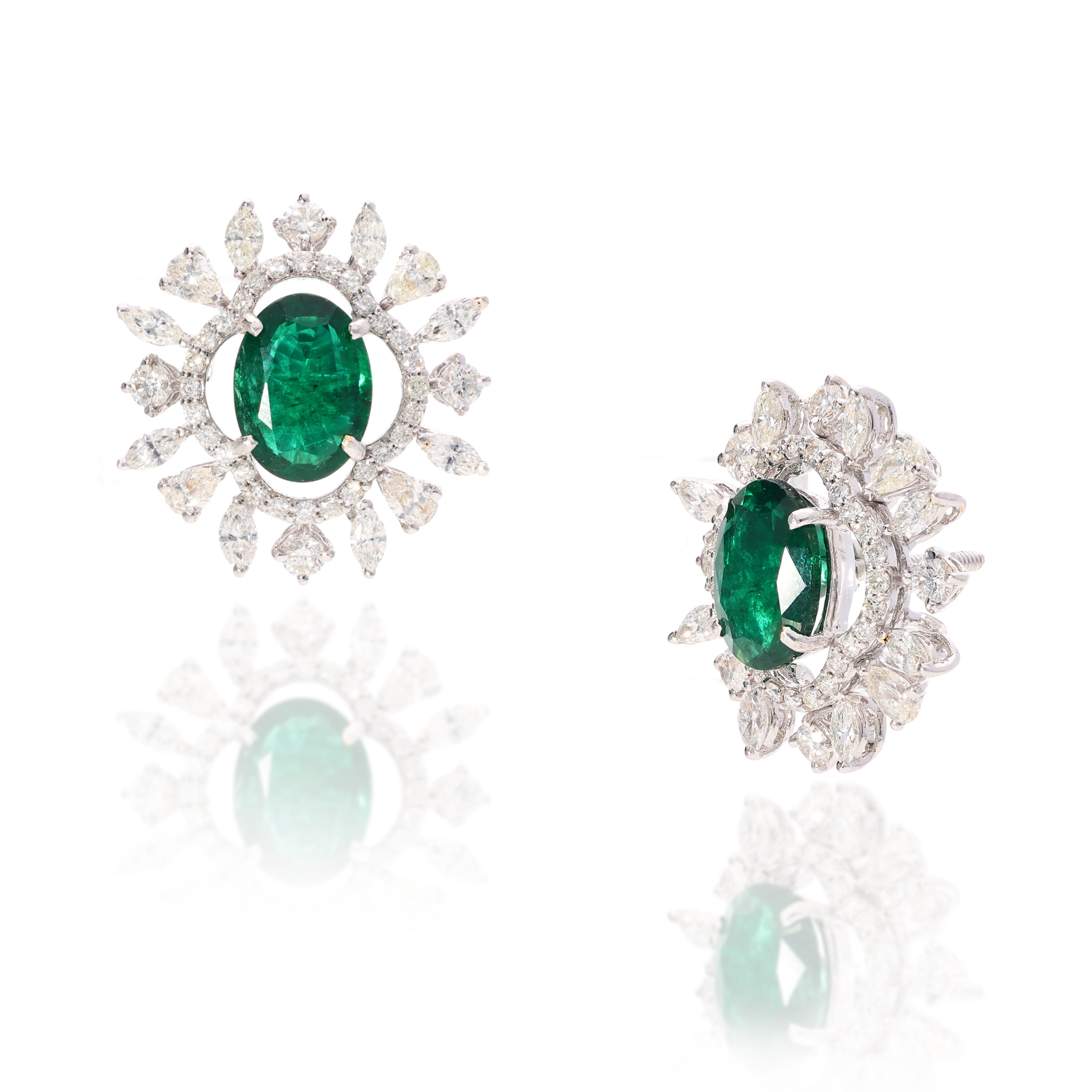 Emerald Plume Earrings